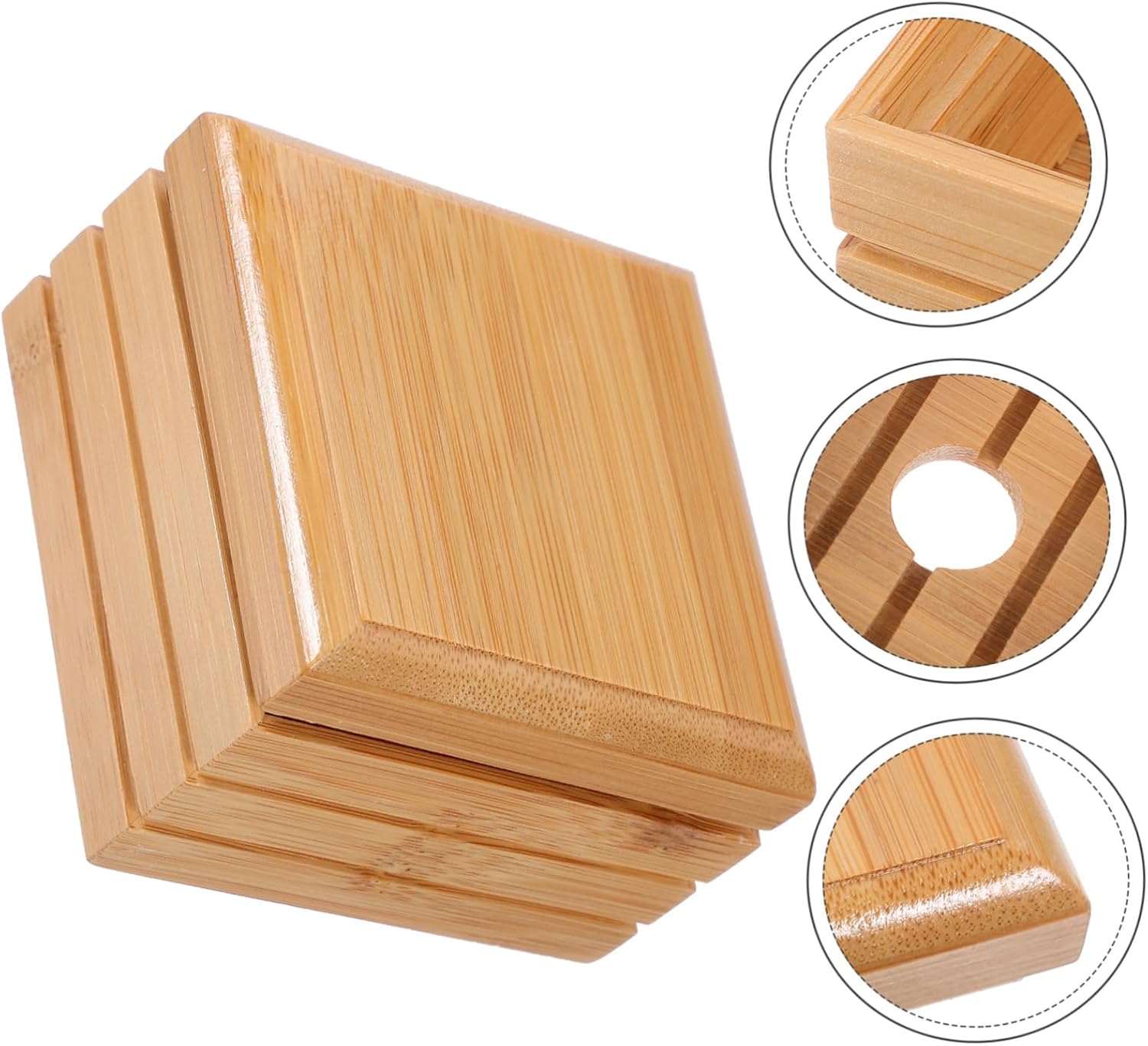 TINEASUR Wood Soap Holder for Bathroom and Kitchen