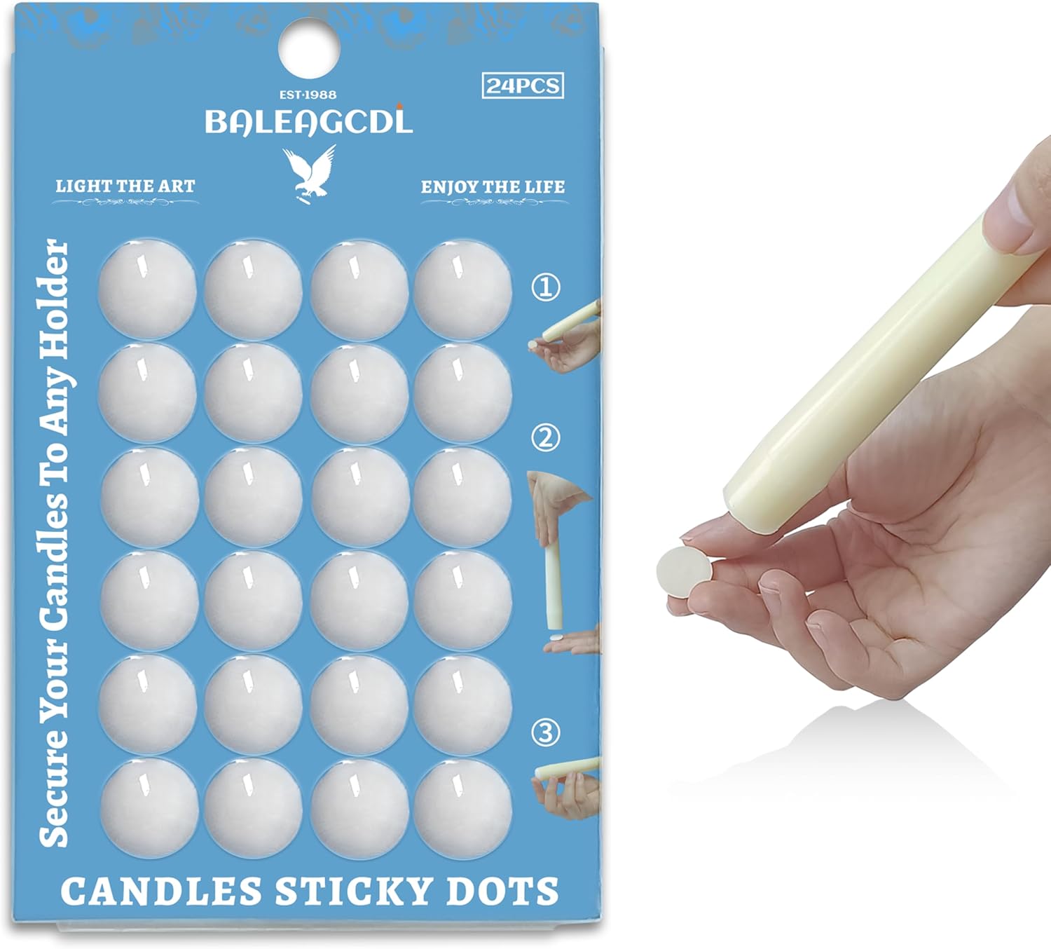 FLAMMUL Candle Sticky Dots - Set of 24