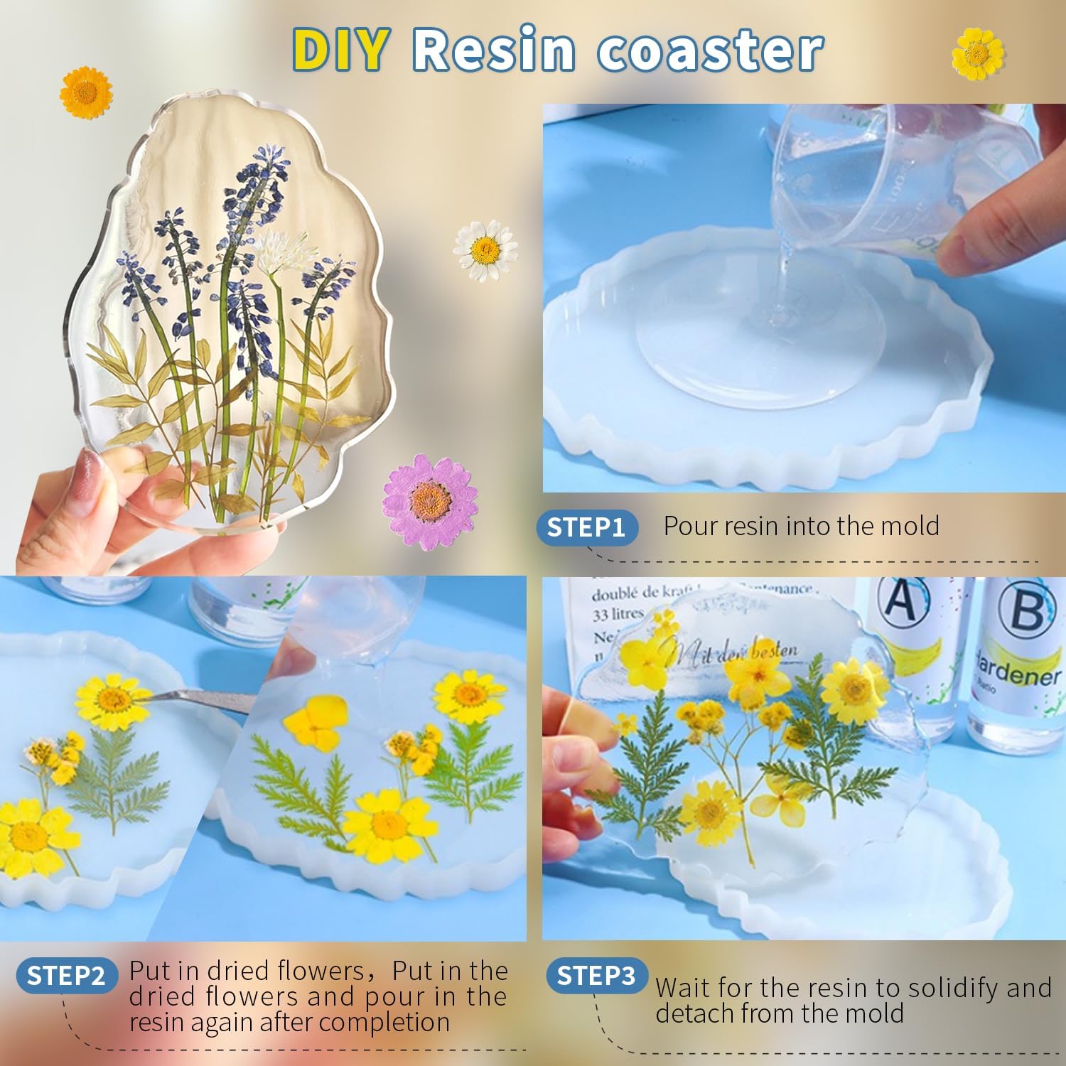 Bupduq Dried Pressed Flowers for Crafts and Resin 1