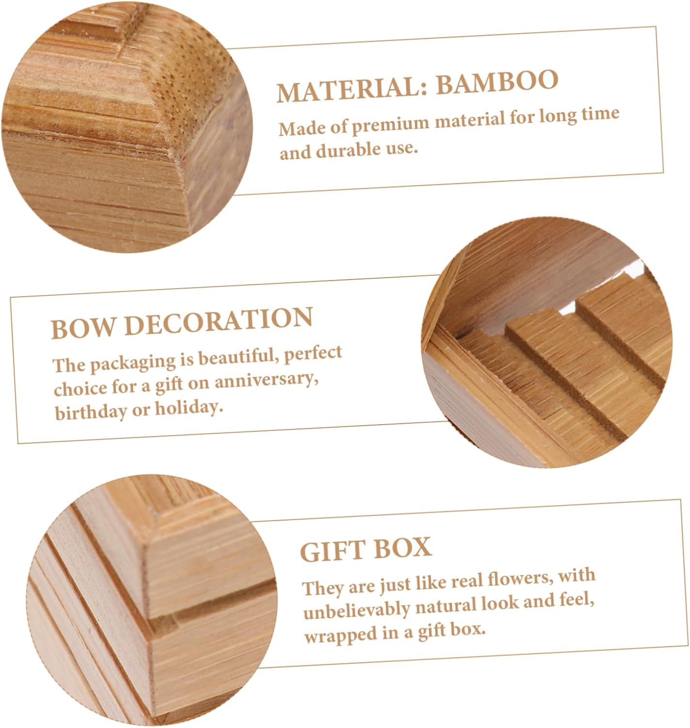 SHOWERORO Bamboo Soap Rack with Lid Holder