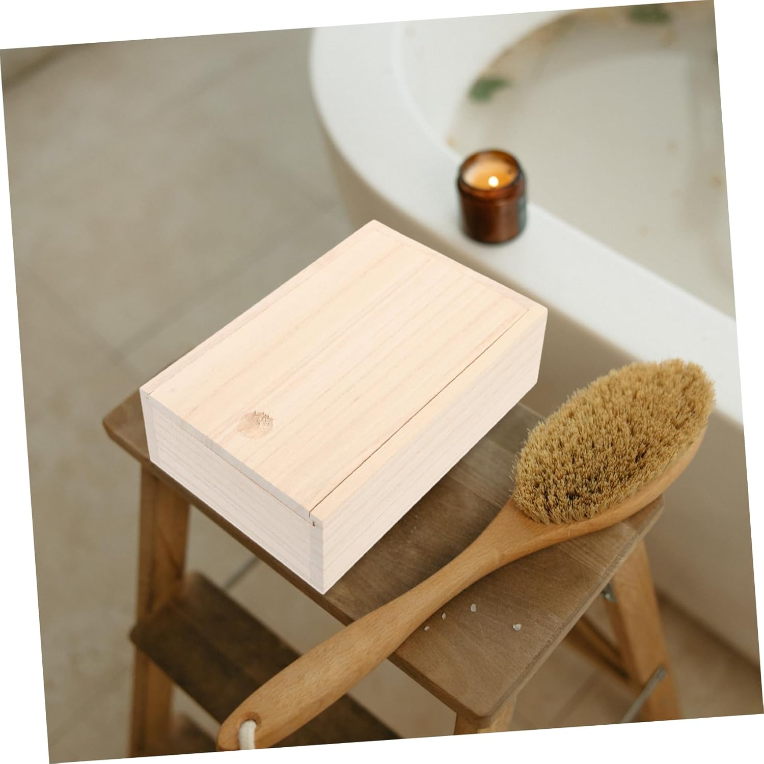 Sturdy Wooden Soap Dish Holder for Bathroom Kitchen Travel Laundry
