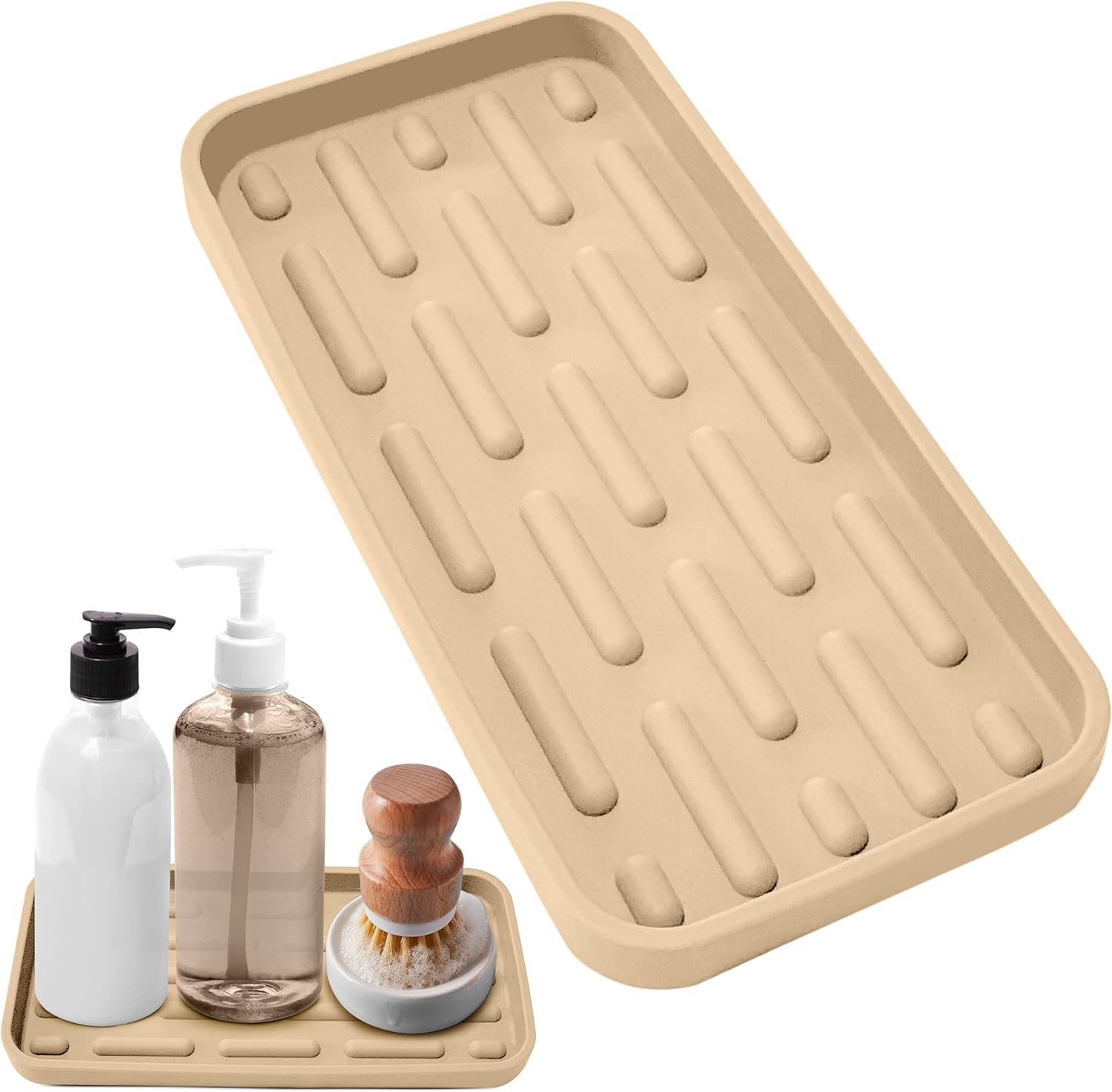 DENDEN Home Champagne Soap Dish 9x4 3pc Set