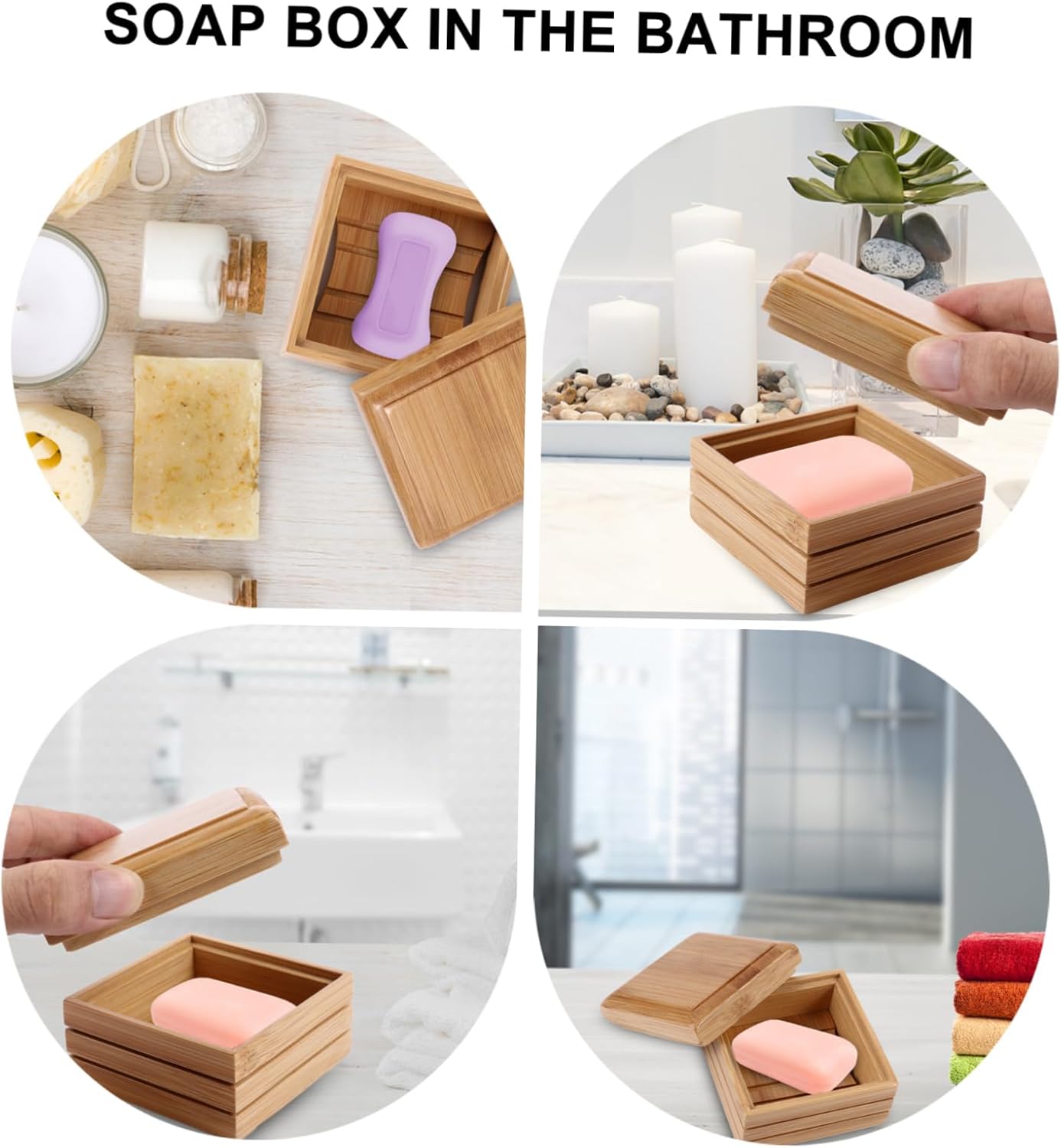 LIFKICH Wooden Soap Dish with Lid