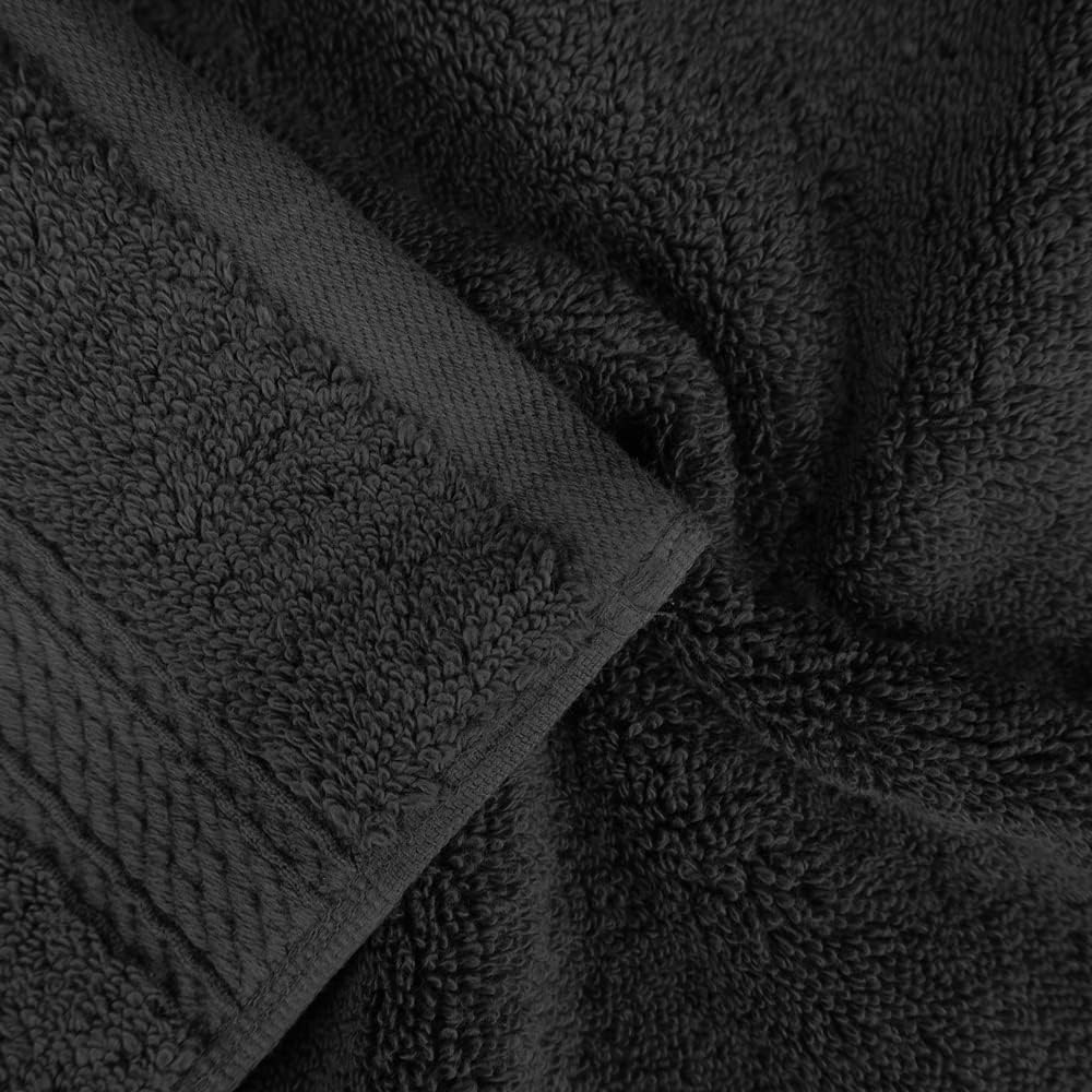 Superior Egyptian Cotton Pile 3 Piece Towel Set - Black