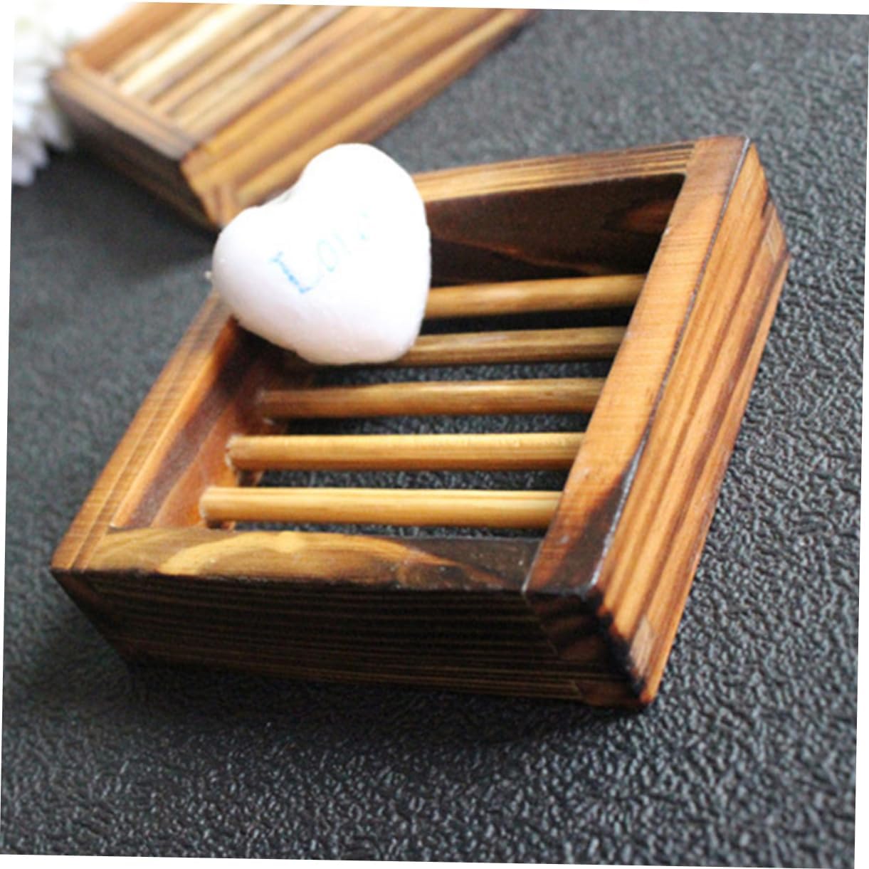 Unomor Wooden Soap Dish Hollow Design Sturdy Odorless