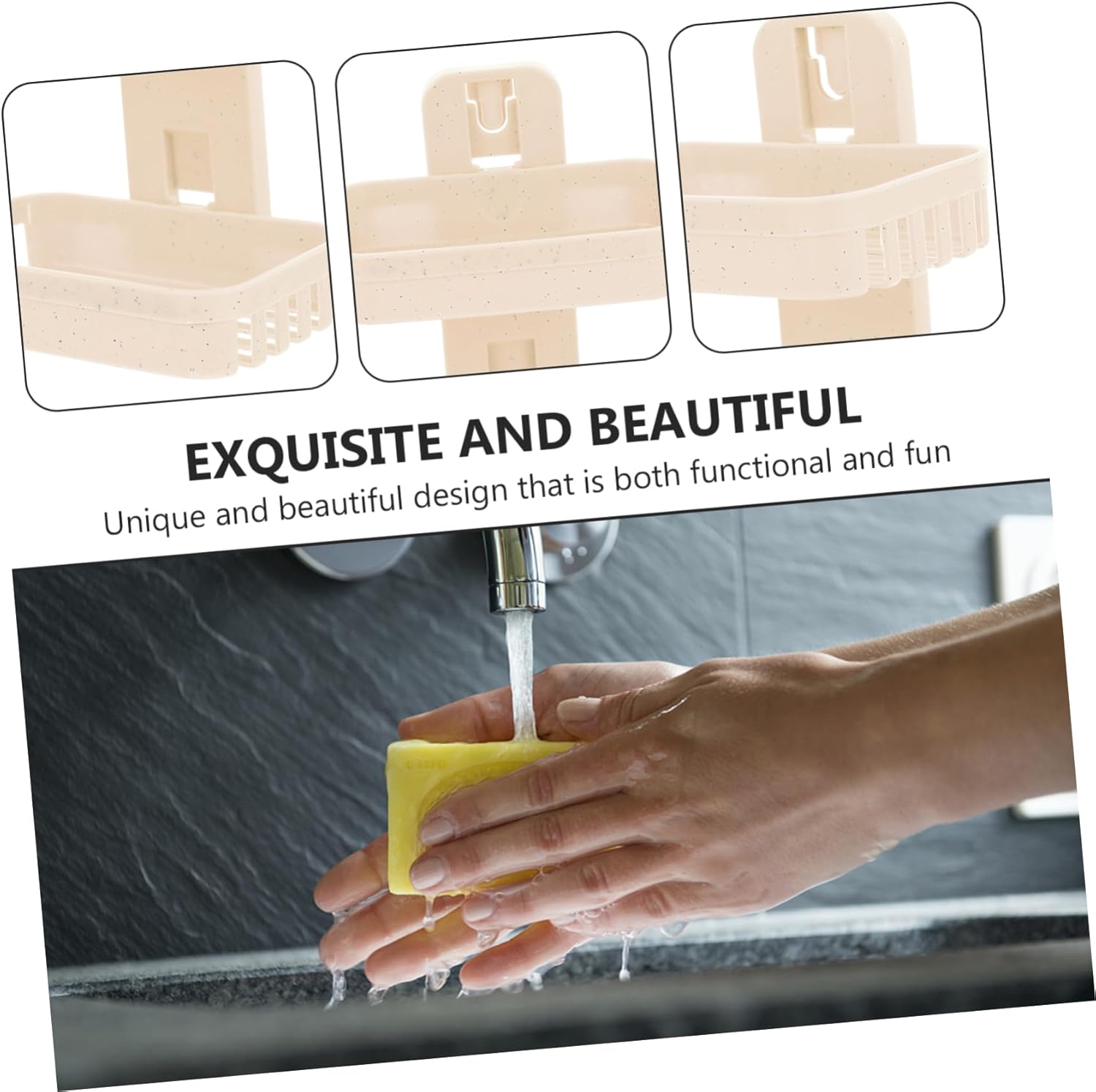 Adhesive Double Layer Soap Holder for Bathroom and Kitchen 1