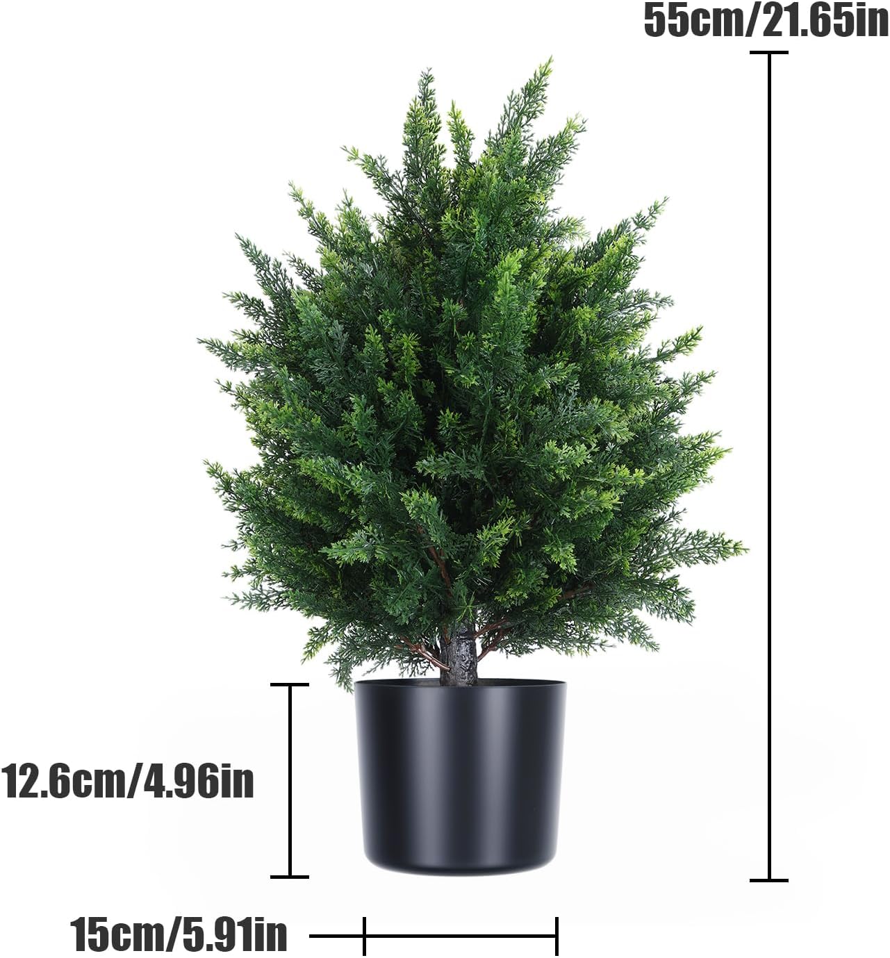 Bidbory Prelit Planter Bushes 2167 Realistic Fake Shrubs