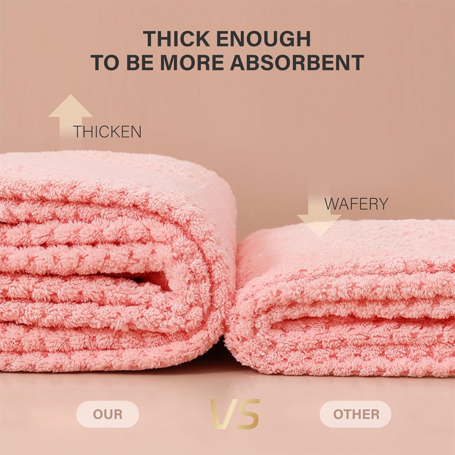 MaopaoBeauty 2 Pack Microfiber Hair Towel for Women