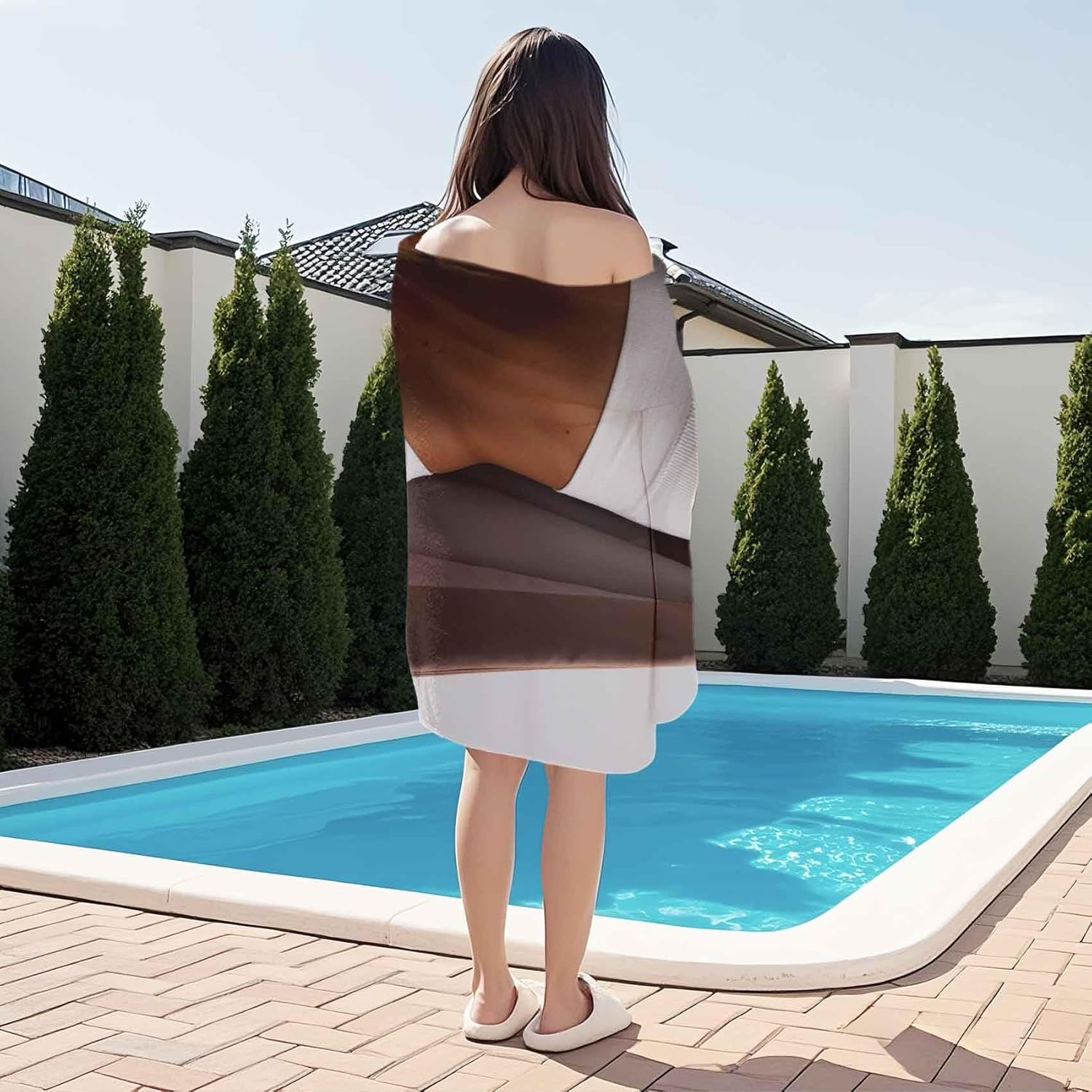 PolXmyxor Magnetic Beach Towel with Buckle 27x52