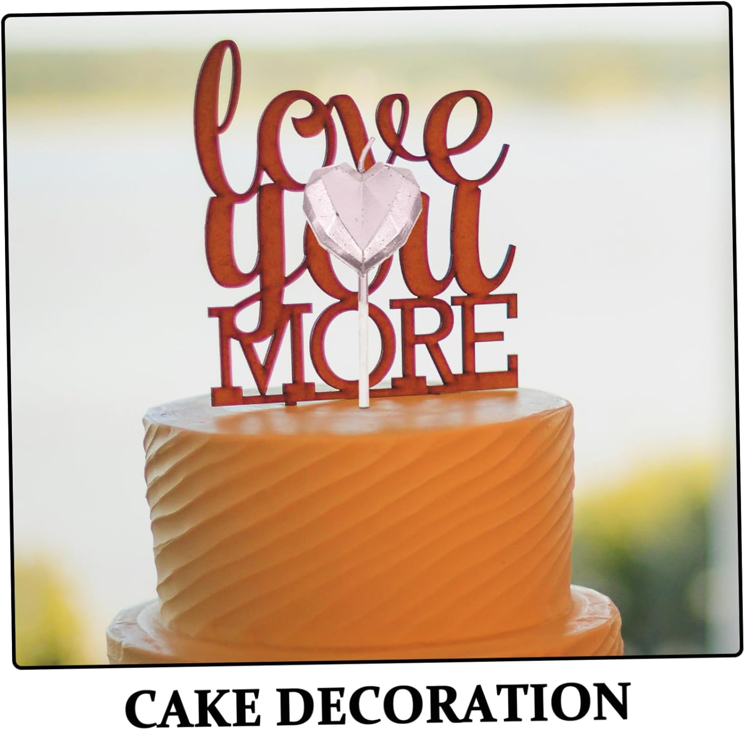 8pcs 3D Heart Birthday Candles for Cake Decorations