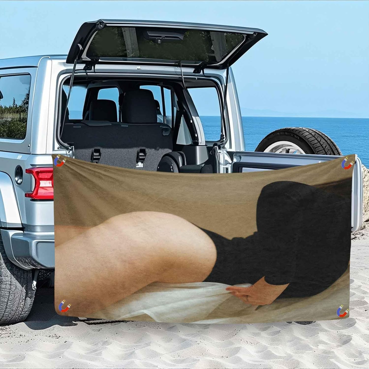 Woman Body Outdoor Magnetic Bath Towel 30x60 Super Absorbent