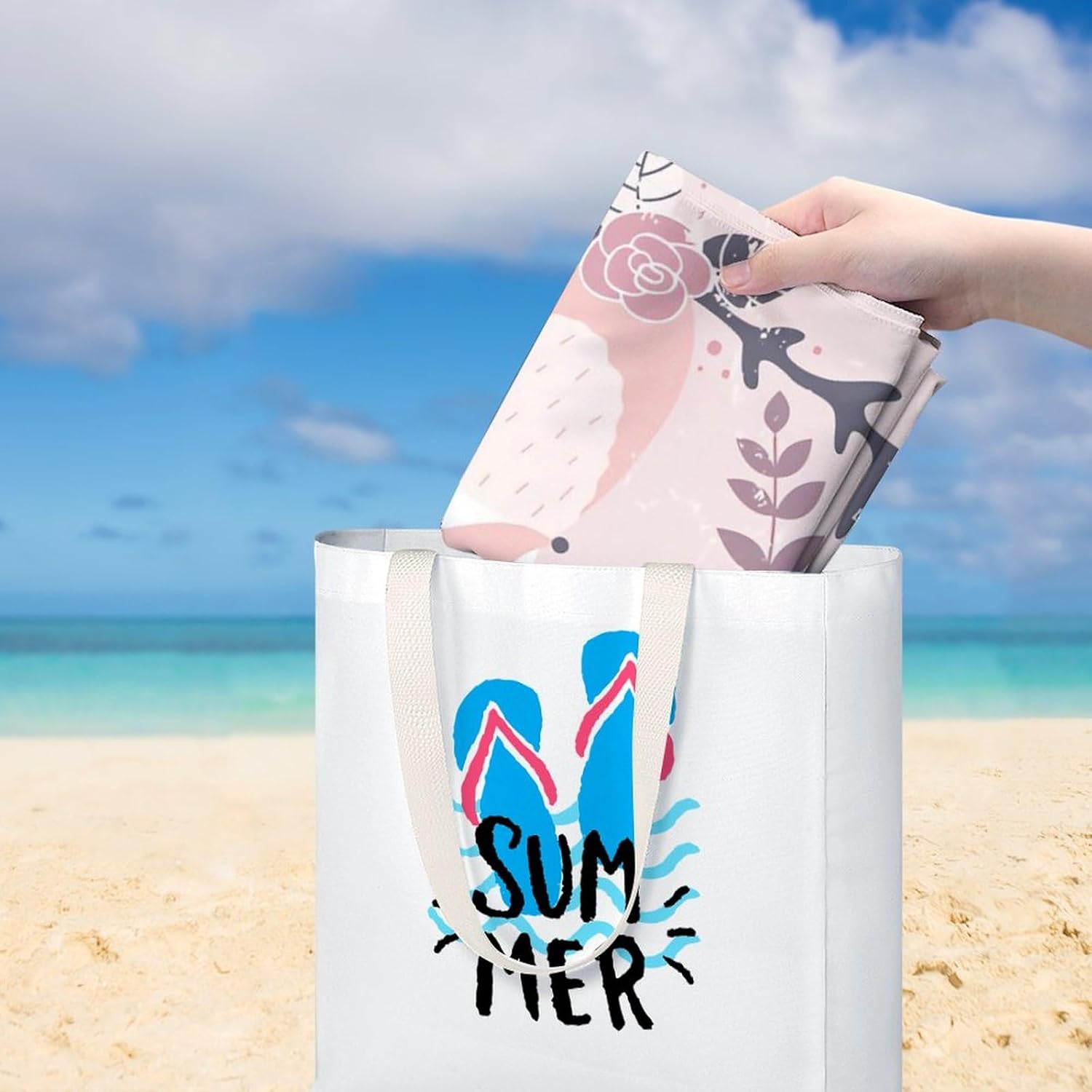 ERHN Cartoon Fox Beach Towels for Adults