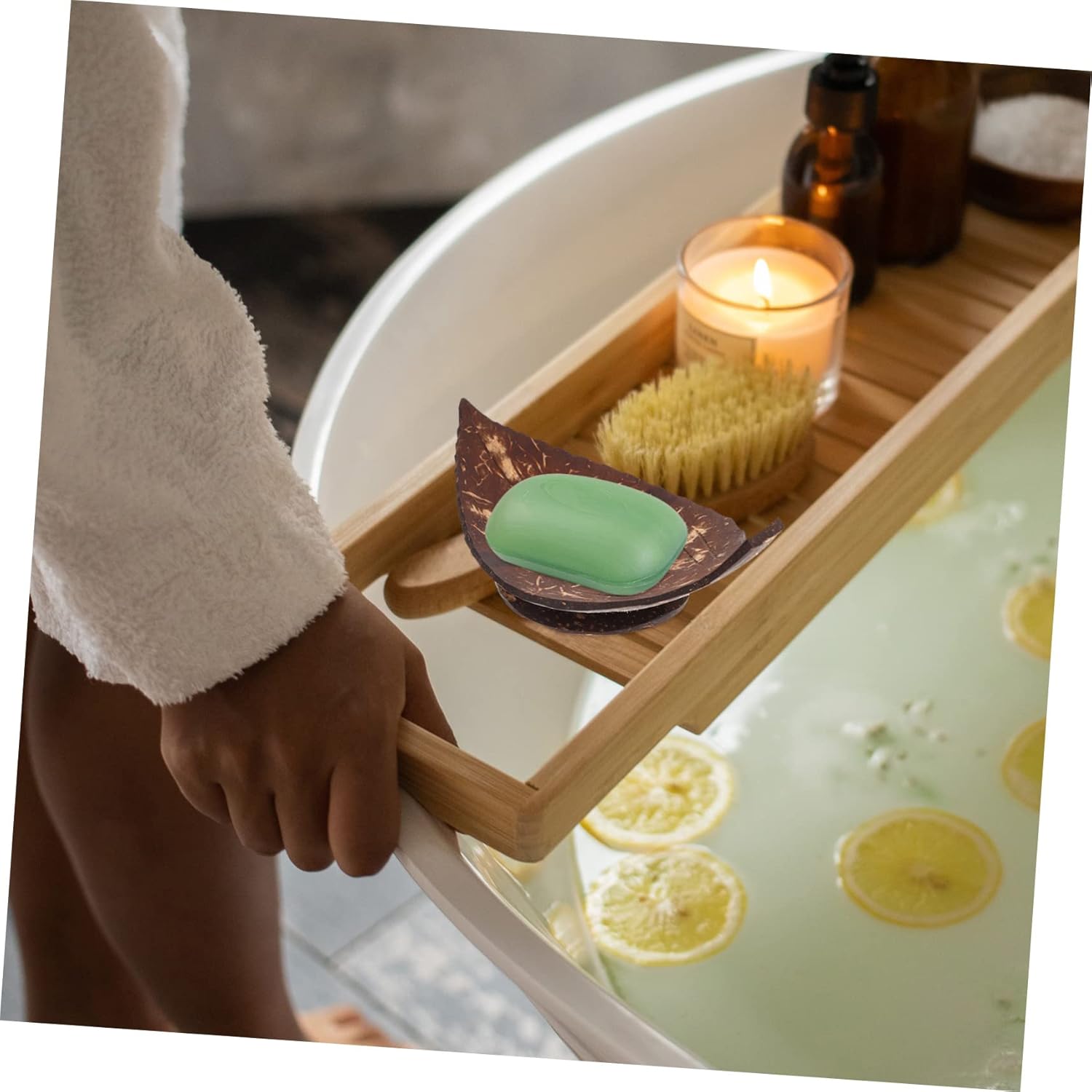 DOITOOL 2pcs Coconut Shell Soap Holder 1