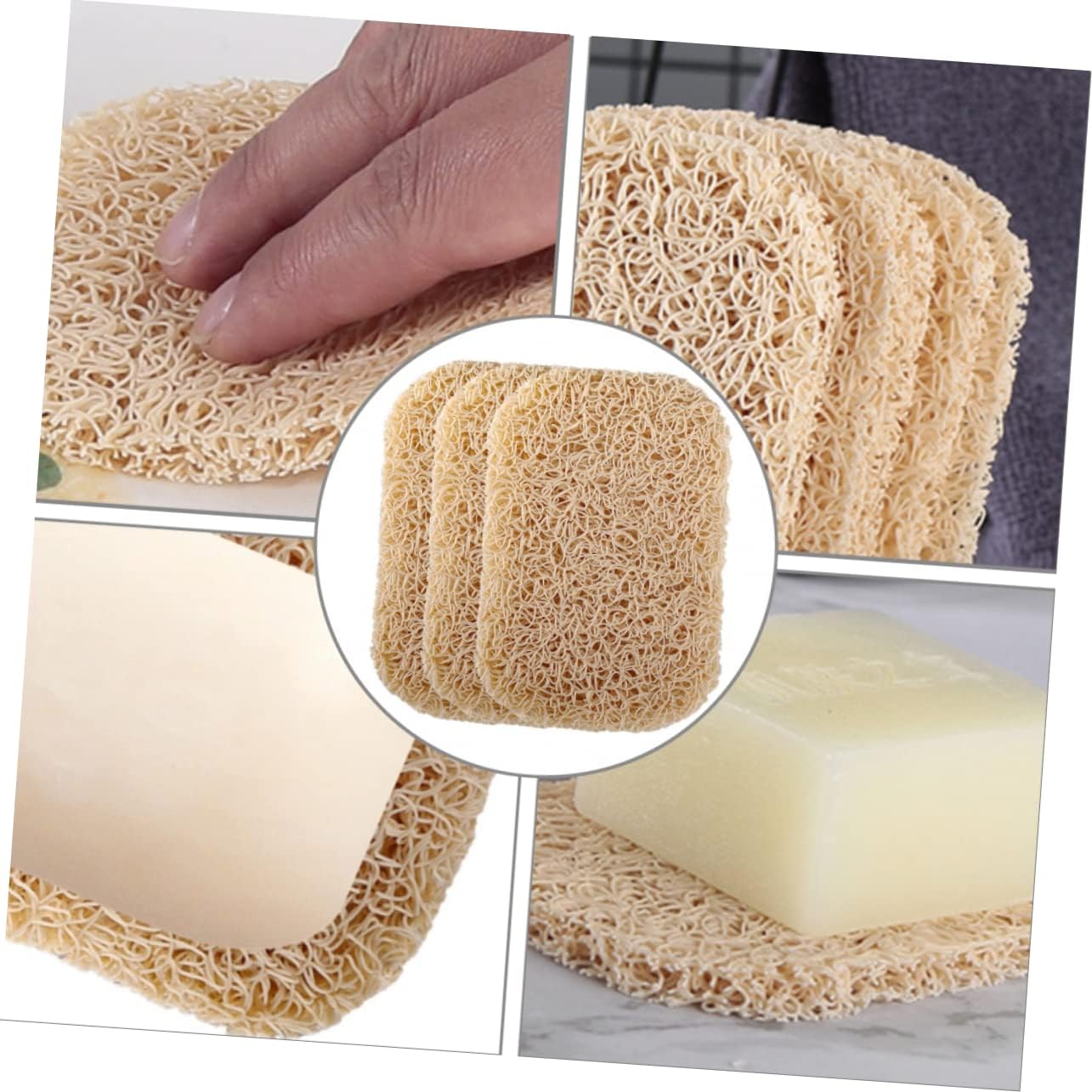 HOOTNEE 3PC PVC Soap Drain Pad Non-Slip Storage Rack