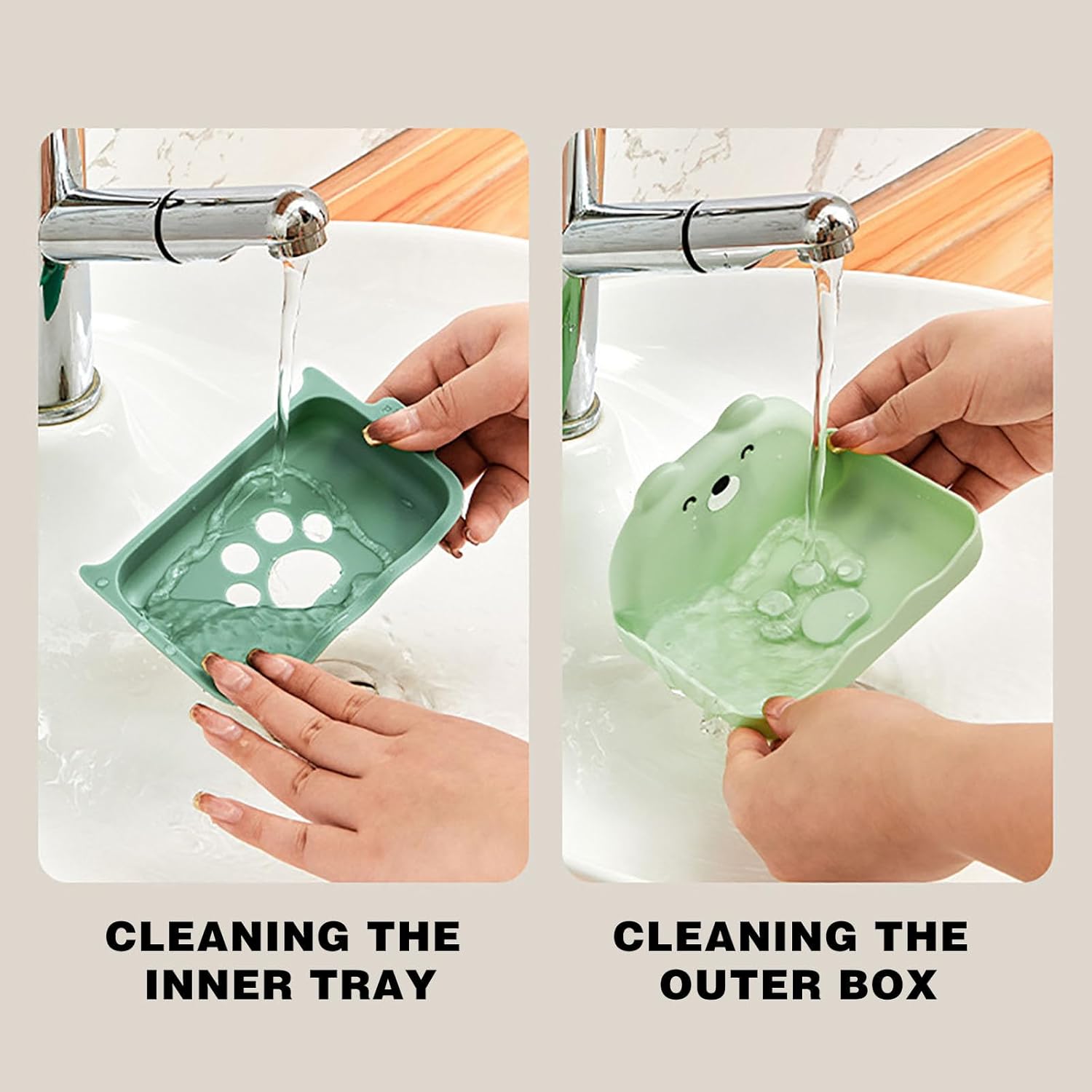 Durable 2 Layer Non Perforated Soap Holder for Shower Wall