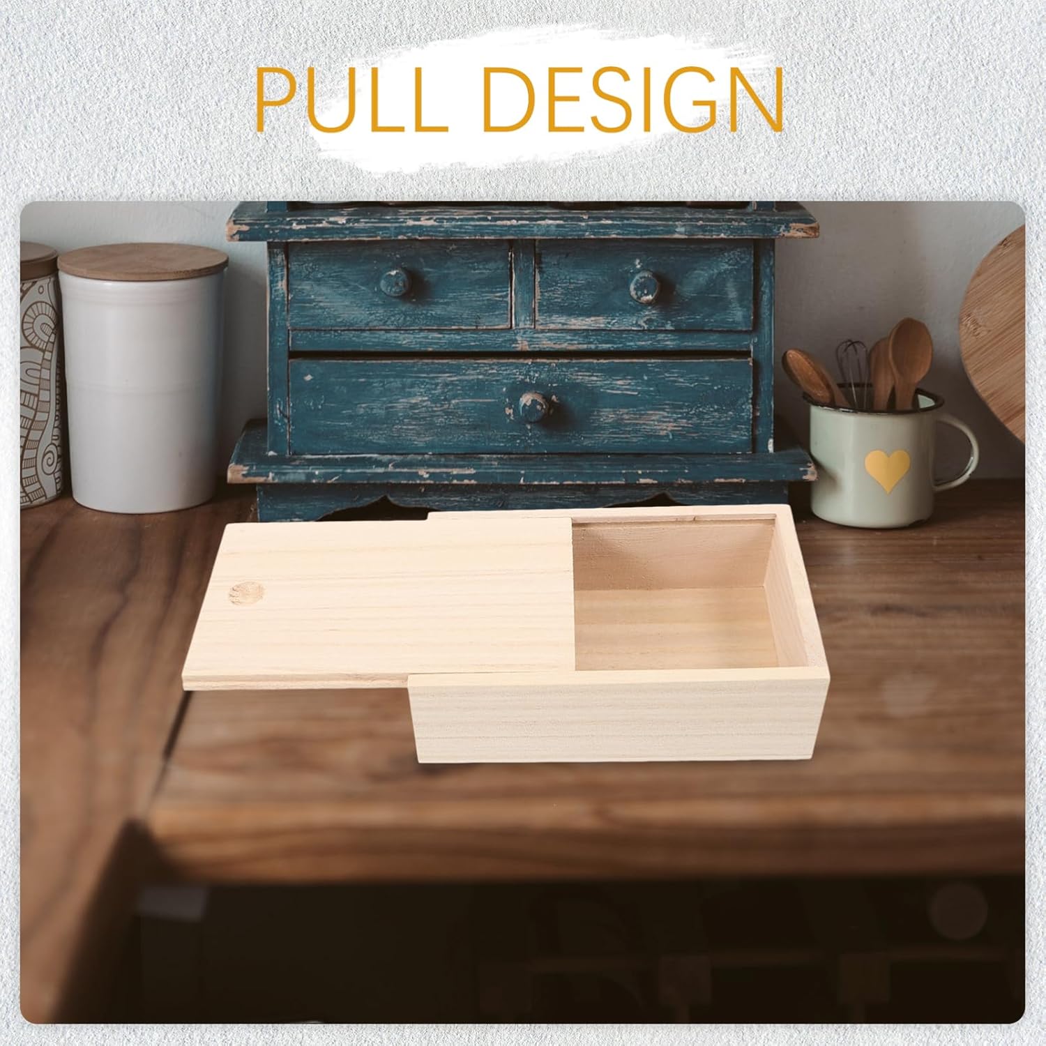 Luxshiny Wooden Soap Dish with Lid Multi-use Holder