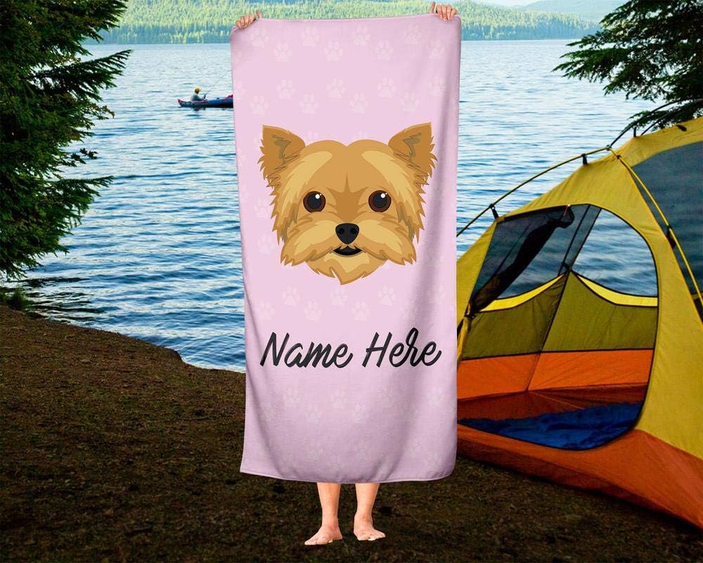 Personalized Yorkie Dog Towel for Kids and Adults