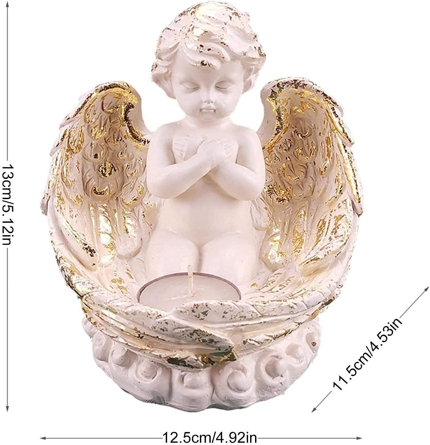 HongLianRiven Resin Angel Garden Statue for Home Decor