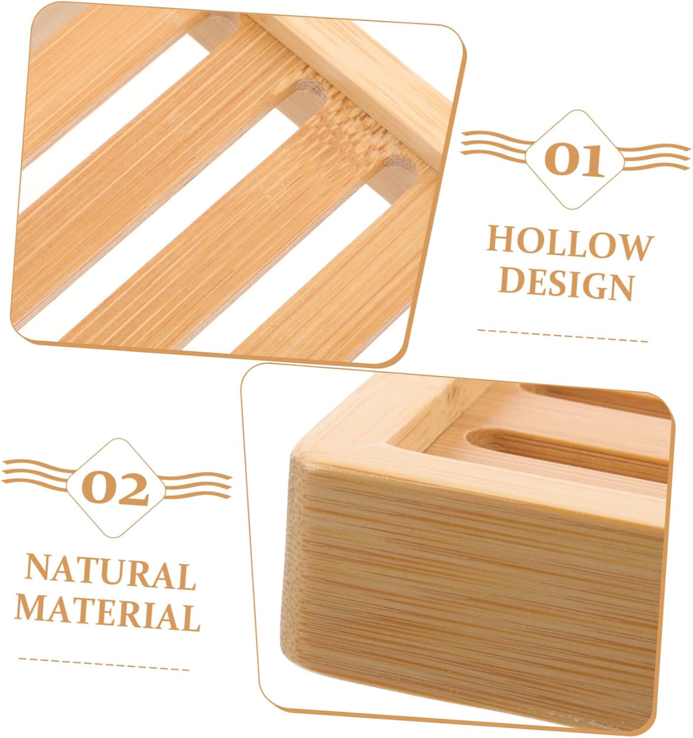 SOLUSTRE 1Pc Soap Dish with Draining Bar for Sink 1