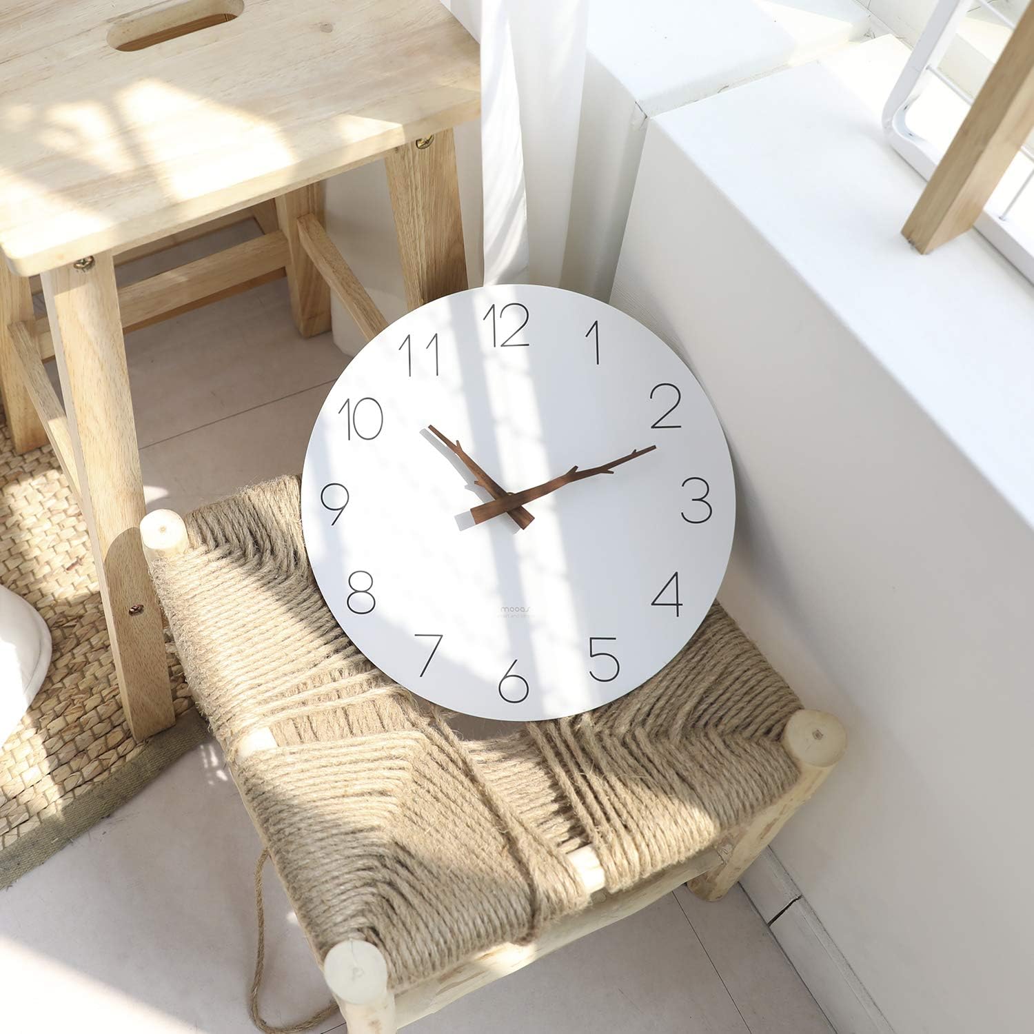 mooas Flatwood Twig Wall Clock