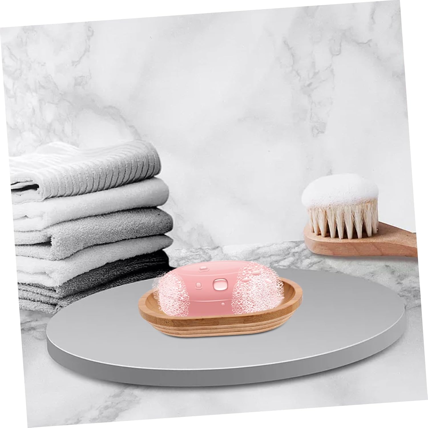 SHOWERORO Soap Dish Rustic Tray for Bathroom Kitchen