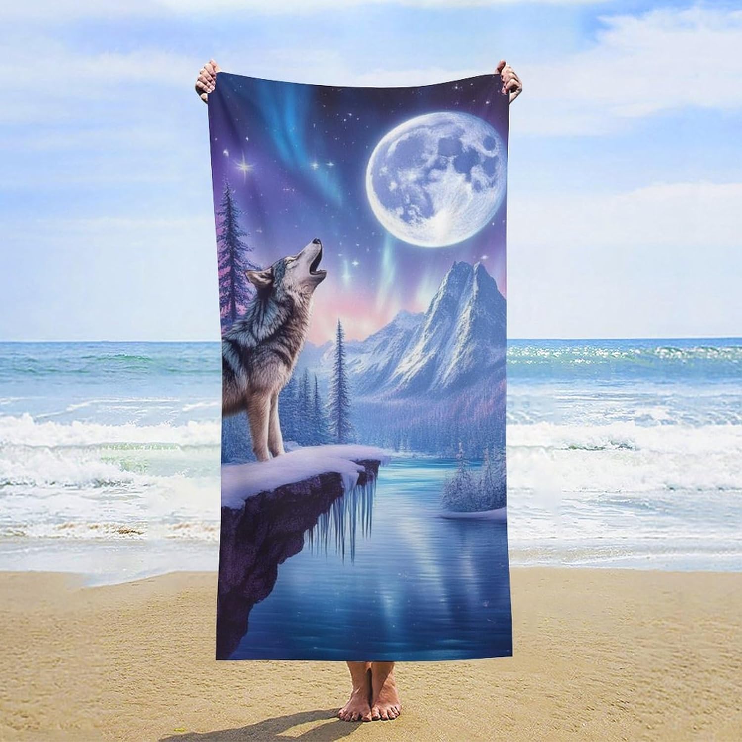 4SEE Premium Double-Sided Velvet Beach Towel