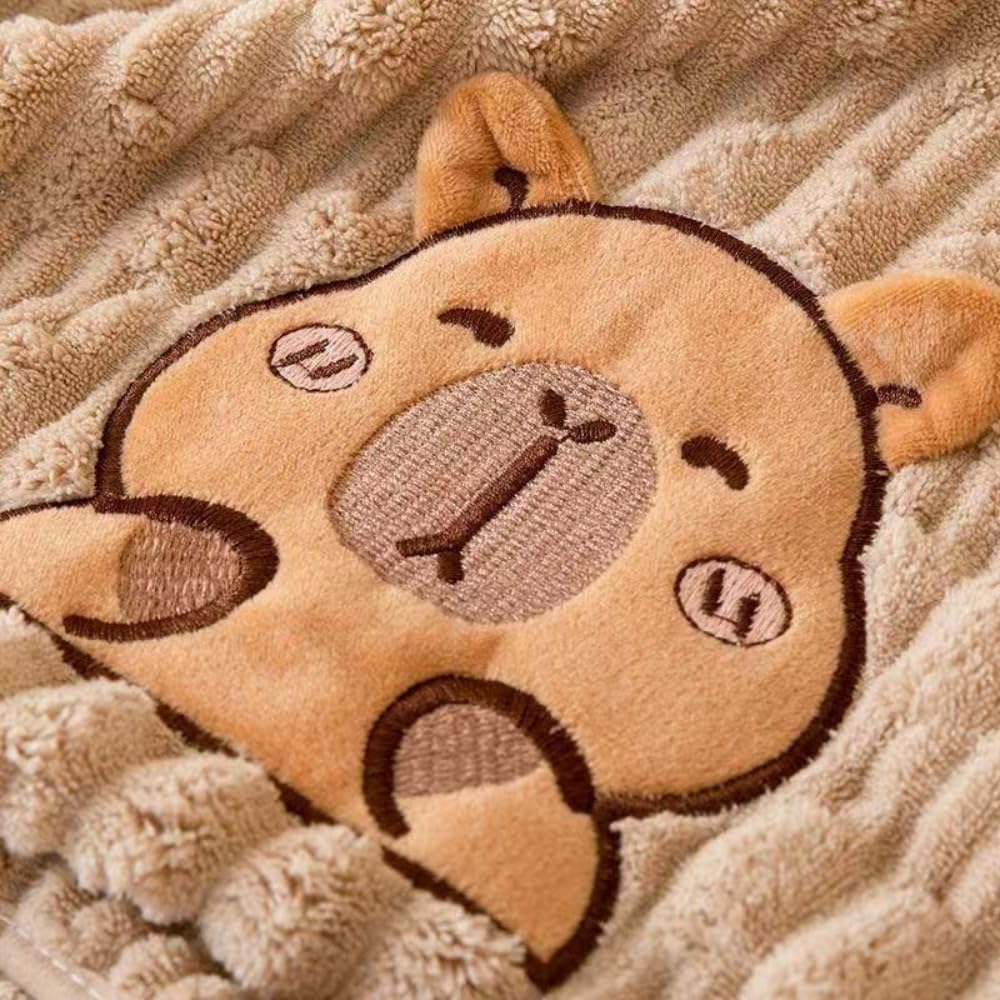 Cute Capybara Bath Towel Set 275x55 Inches 2-Piece