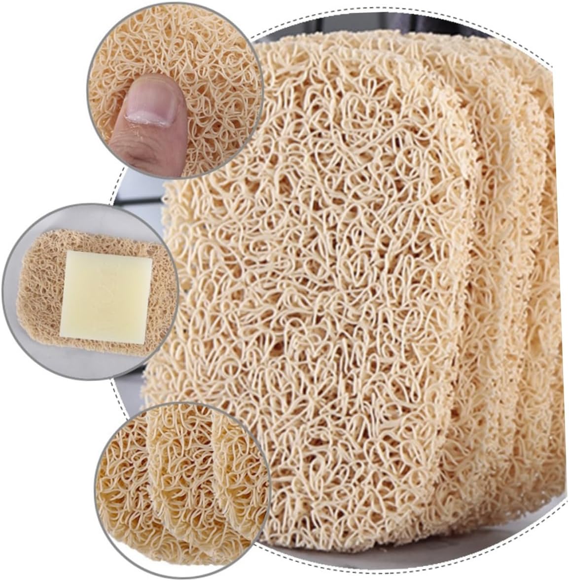 HOOTNEE 3PC PVC Soap Drain Pad Non-Slip Storage Rack