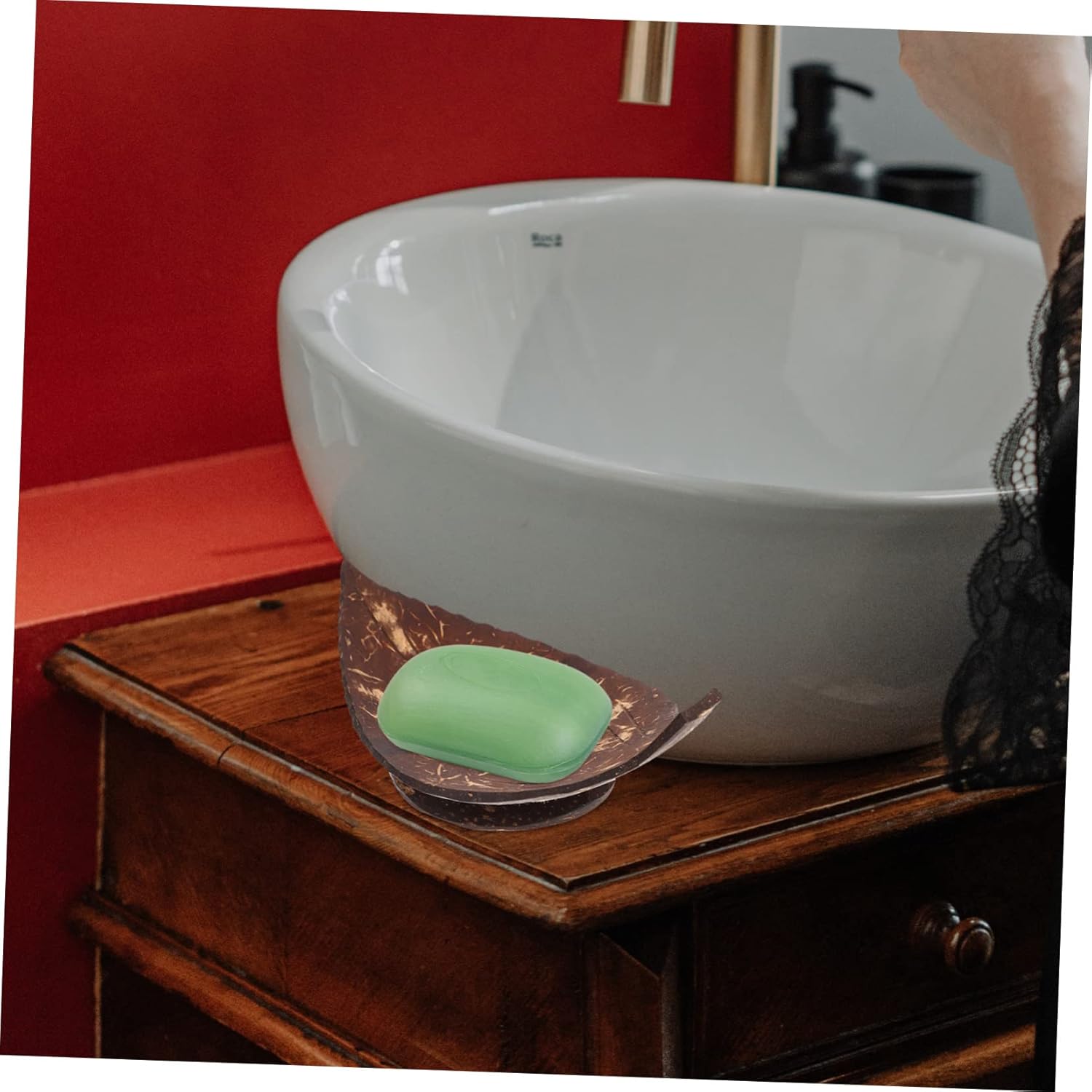 DOITOOL 2pcs Coconut Shell Soap Holder 1