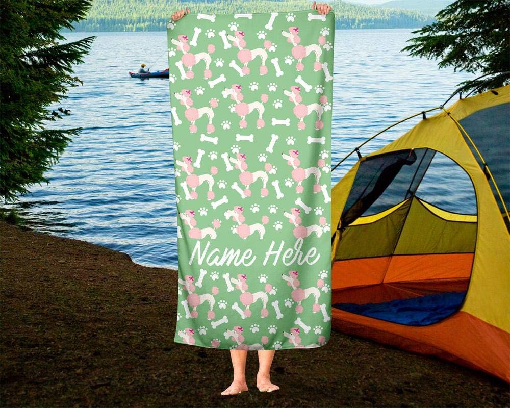 Personalized Corner Extra Large Pet Poodle Towel for Kids