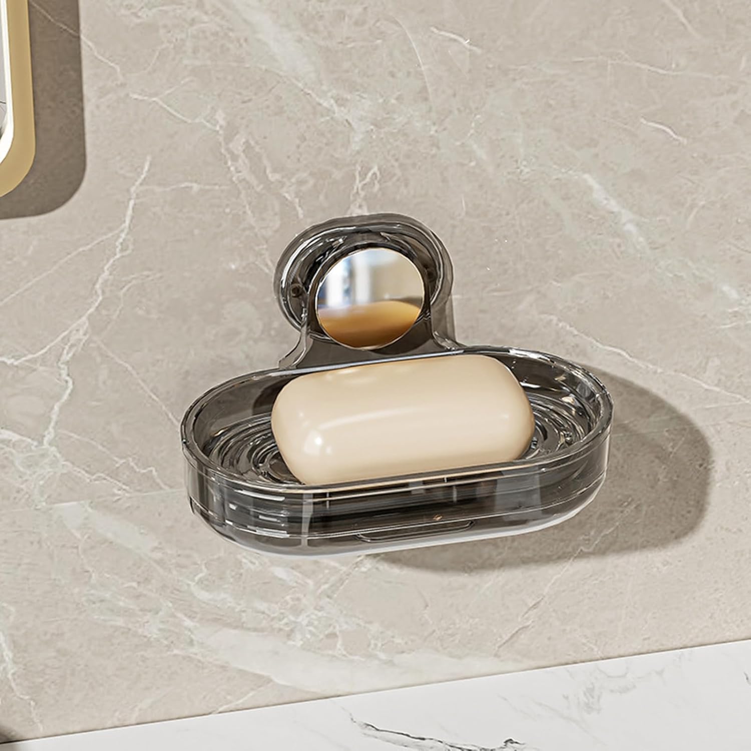 Loyliawa Wall Mount Soap Dish Double Layer Quick Drain