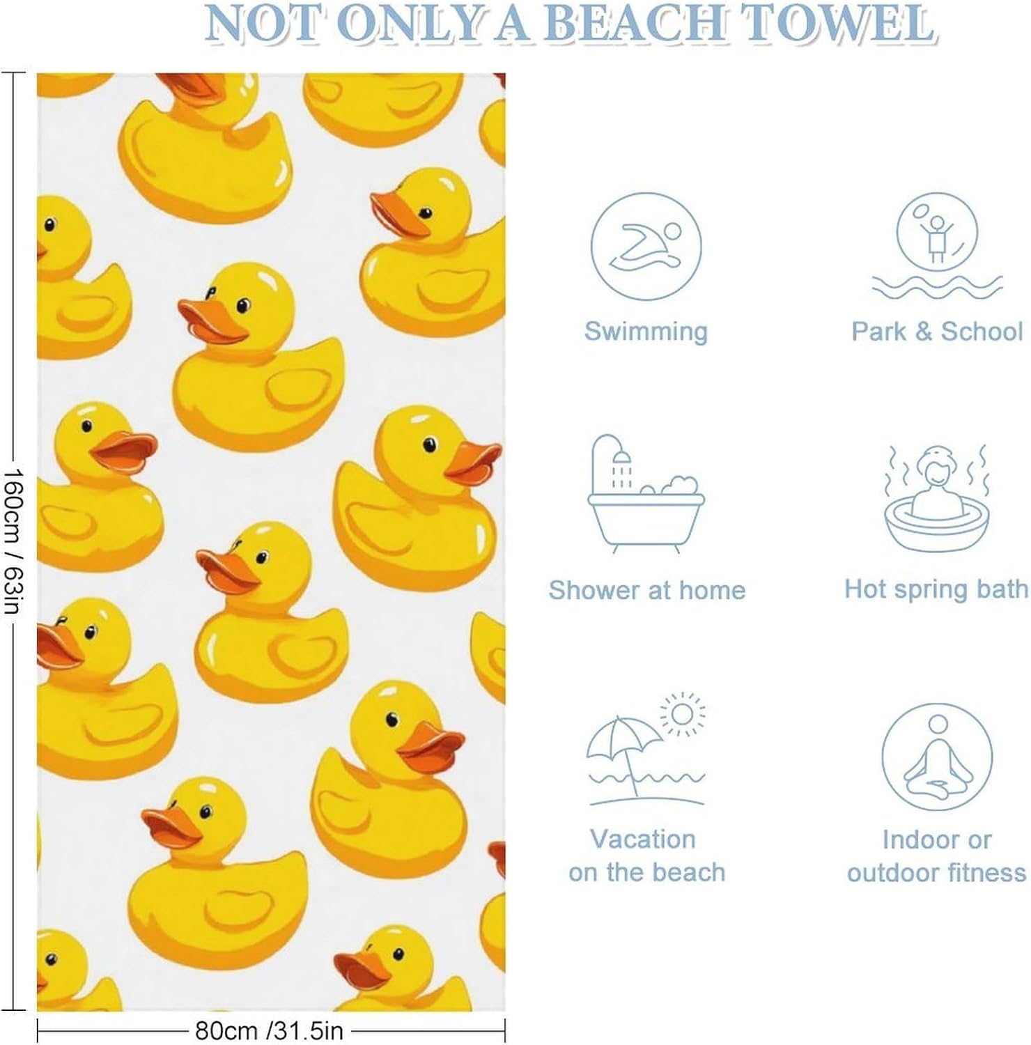 Premium Double-Sided Velvet Beach Towels for Men Women