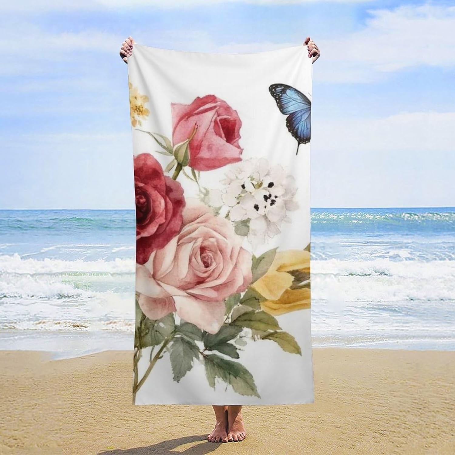 4SEE Premium Double-Sided Velvet Beach Towel 1