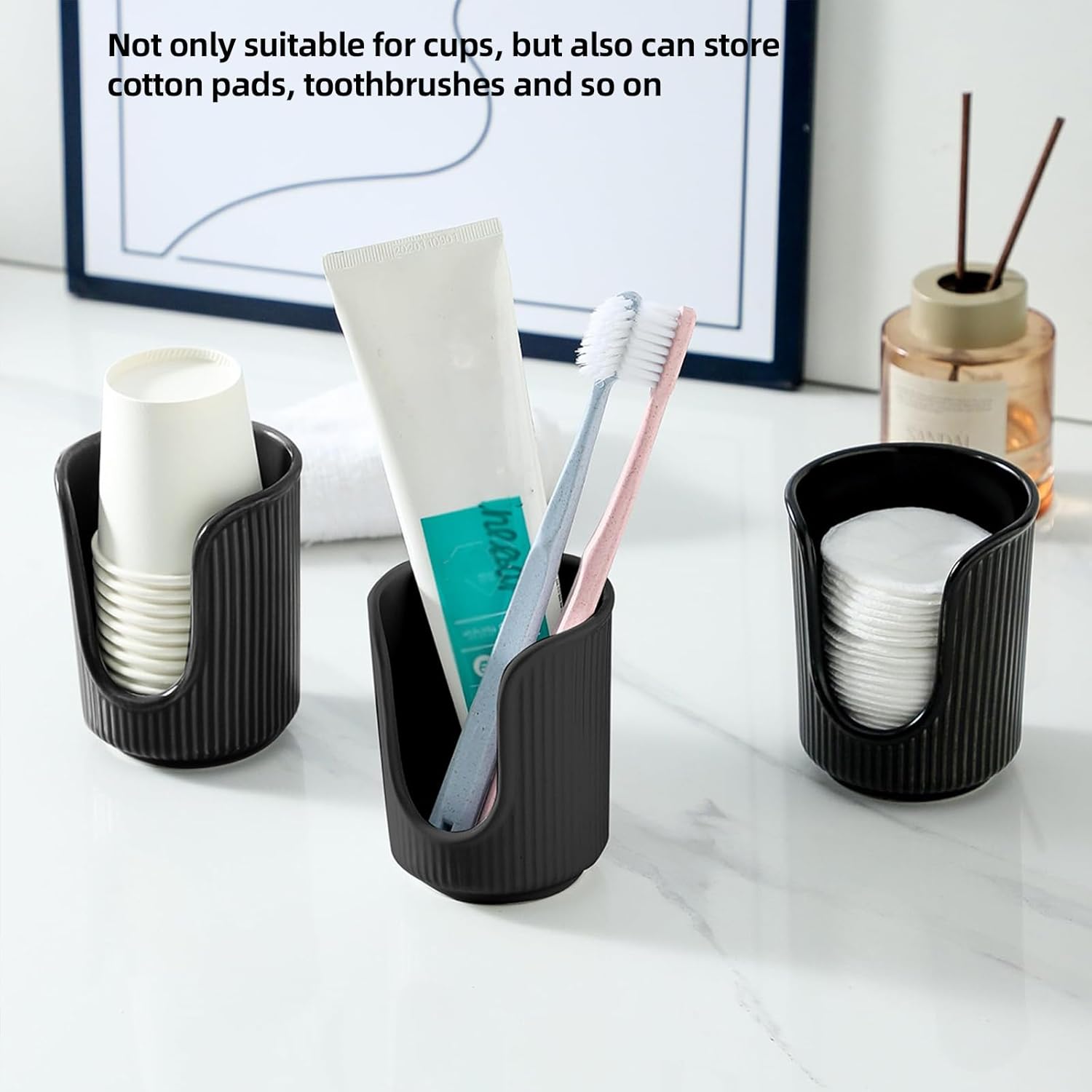 Double Bathroom Cup Holder for 3-5oz Paper Cups