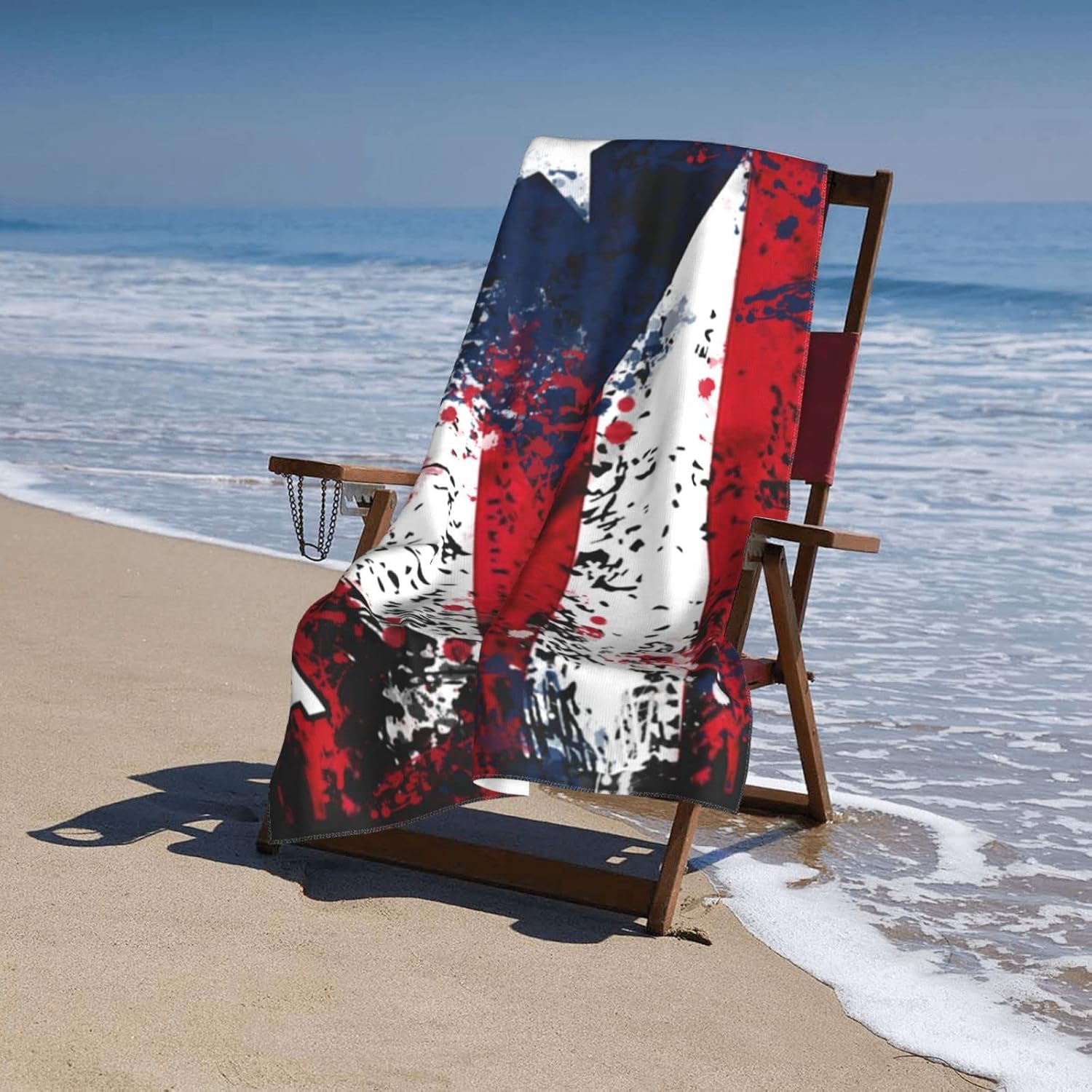 Puerto Rican Flag Microfiber Beach Towels for Kids Adults