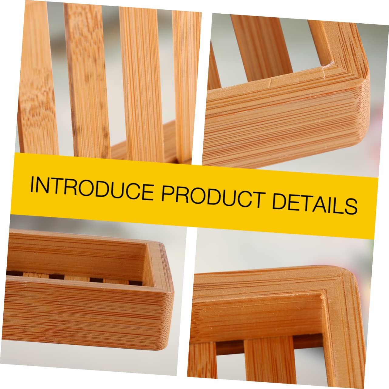 Bamboo Soap Dispenser Leaf Shape Wood Holder