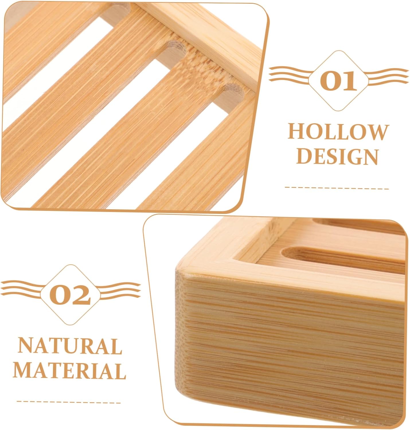 PRETYZOOM 1Pc Soap Draining Dish with 7 Drain Bars