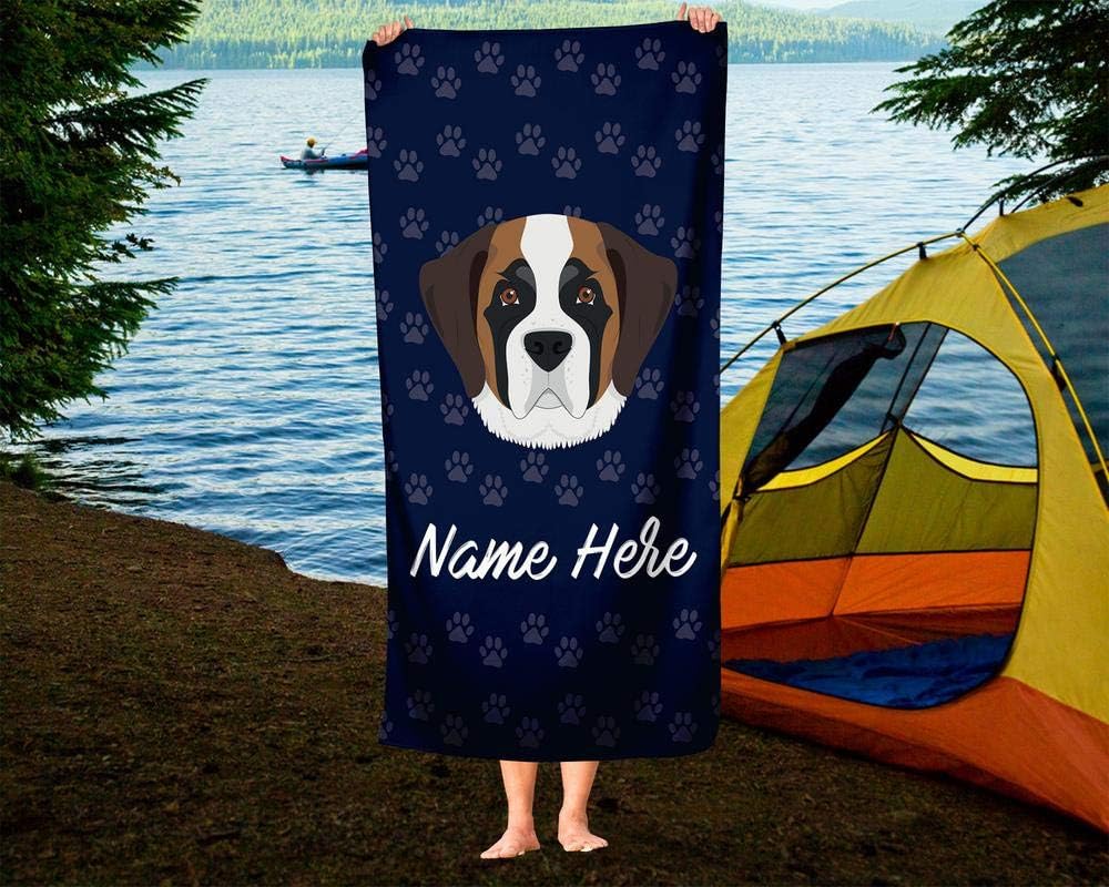 Extra Large Personalized Pet Bernard Towel for Kids and Adults