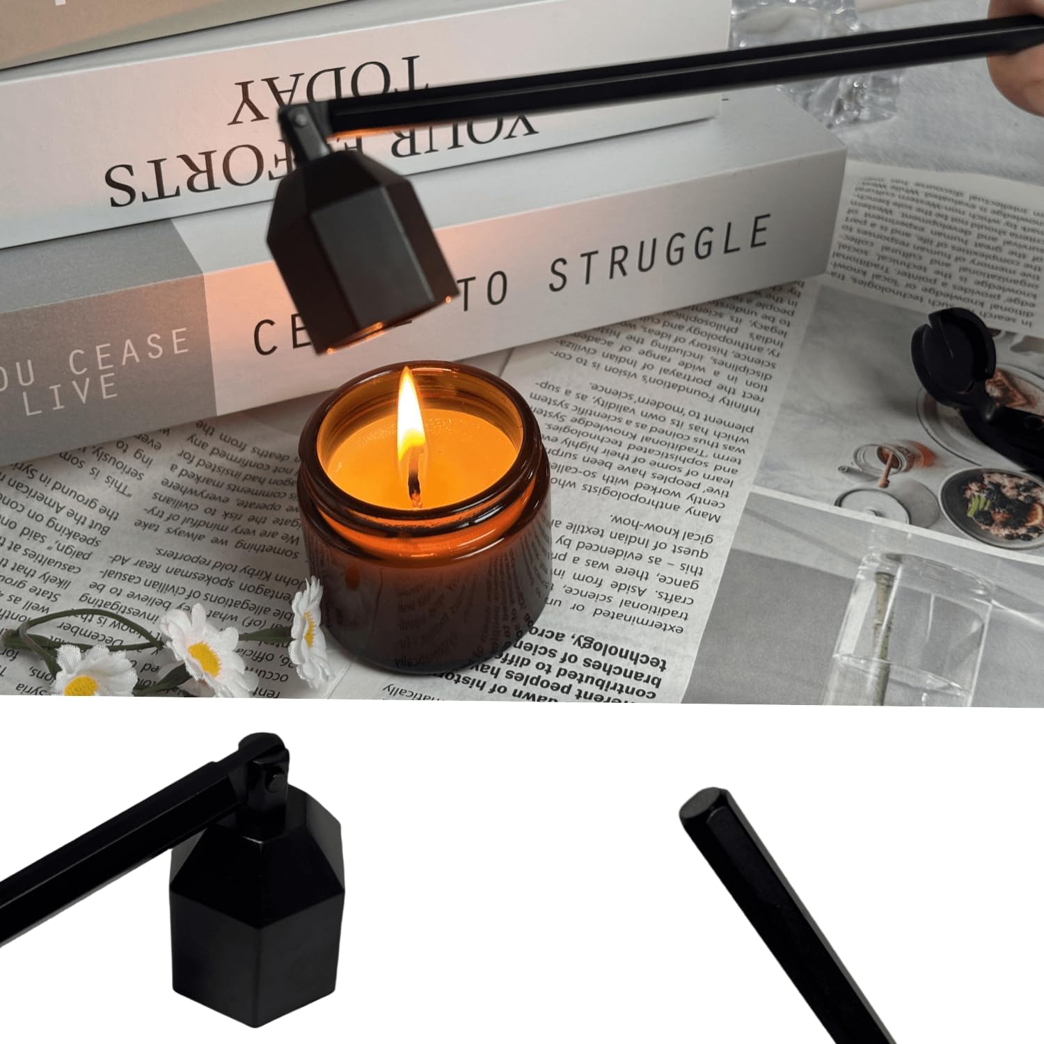 SANTIYIS Candle Care Kit with Wick Trimmer and Snuffer