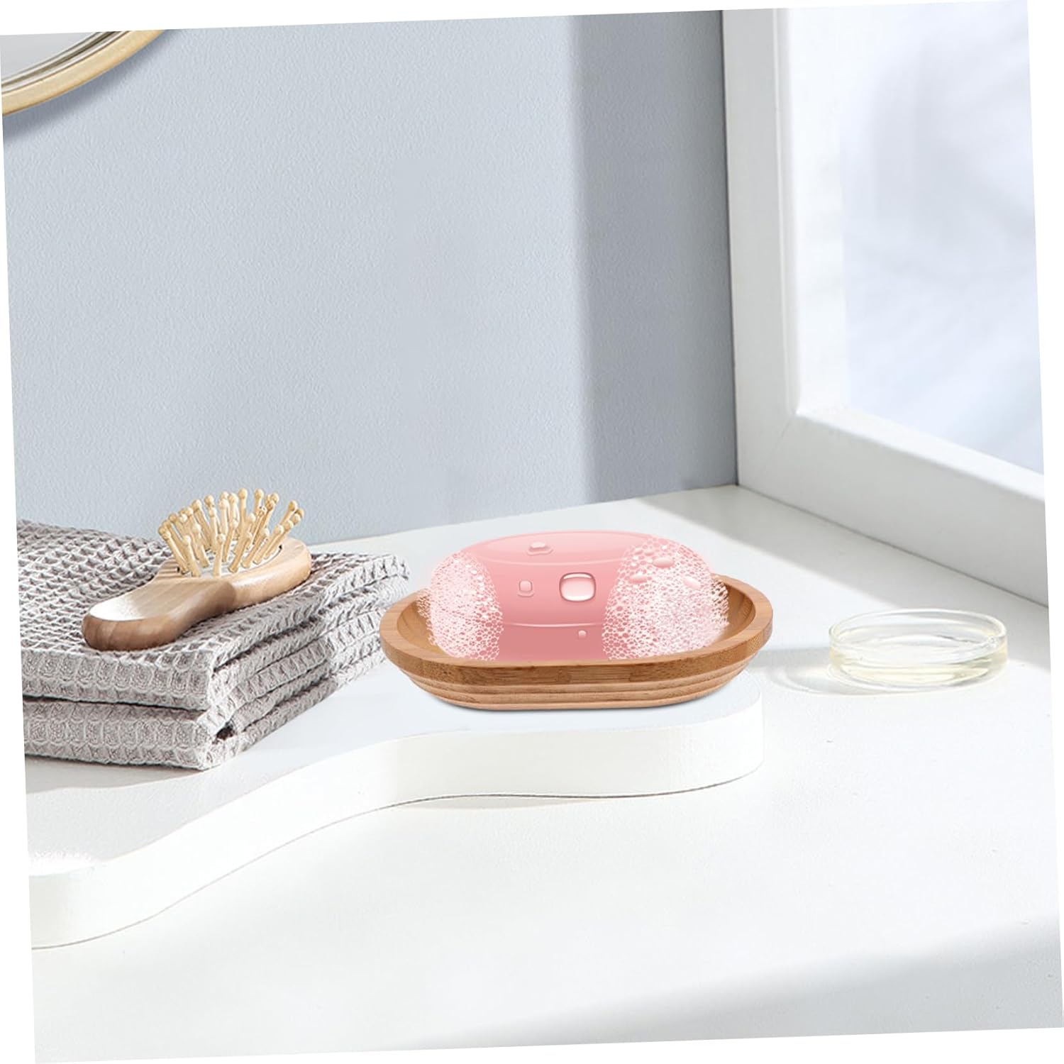 Alipis Bamboo Soap Rack with Drainage and Suction