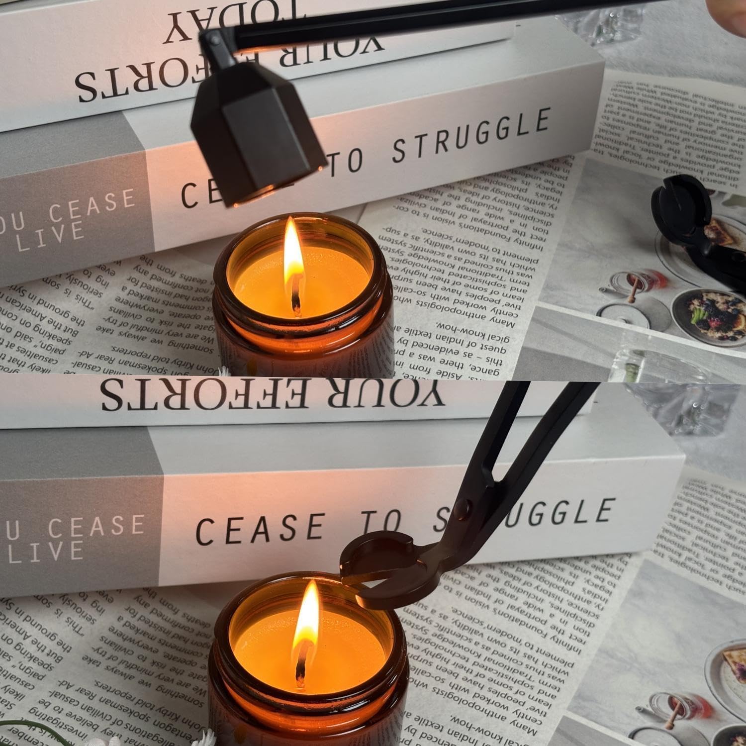 SANTIYIS Candle Care Kit with Wick Trimmer and Snuffer