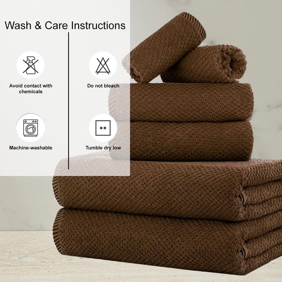 CASA COPENHAGEN Popcorn Towel Set 6 Pieces