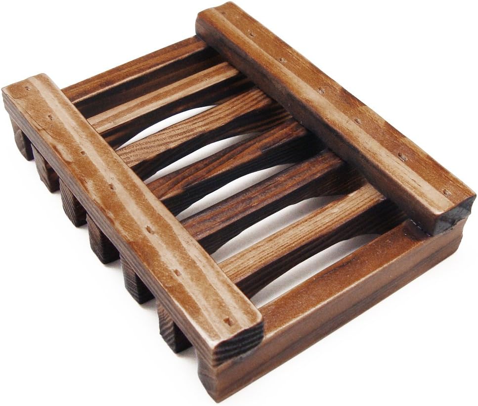 Blue Handcart Rectangle Wooden Soap Holder 1