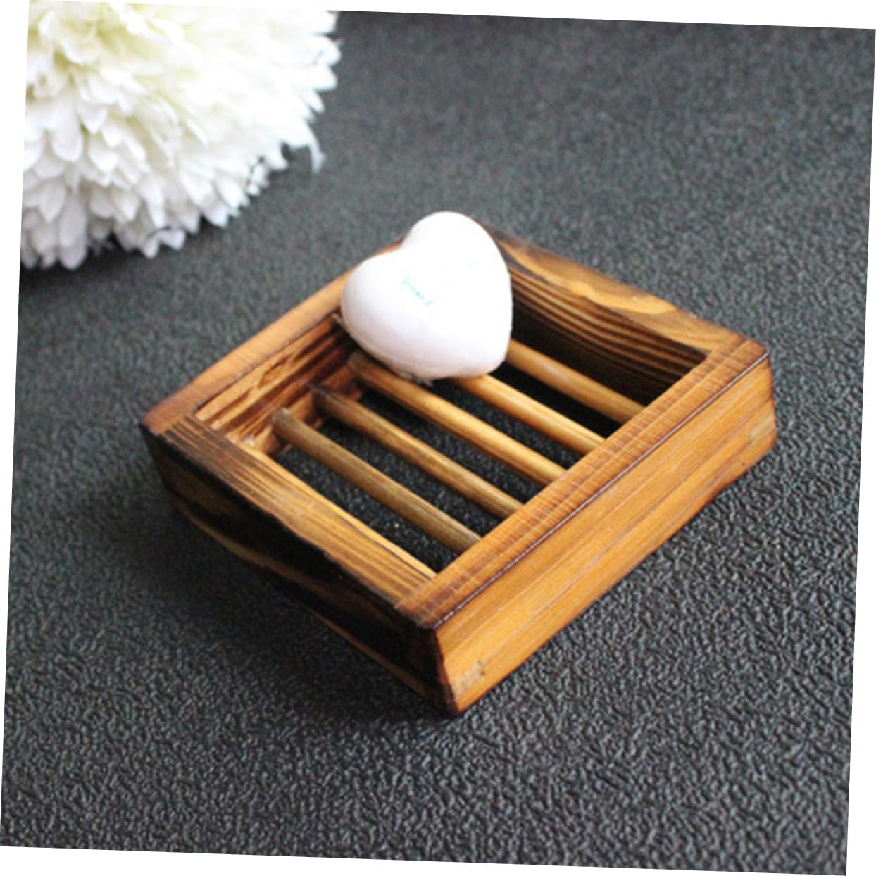 Unomor Wooden Soap Dish Hollow Design Sturdy Odorless