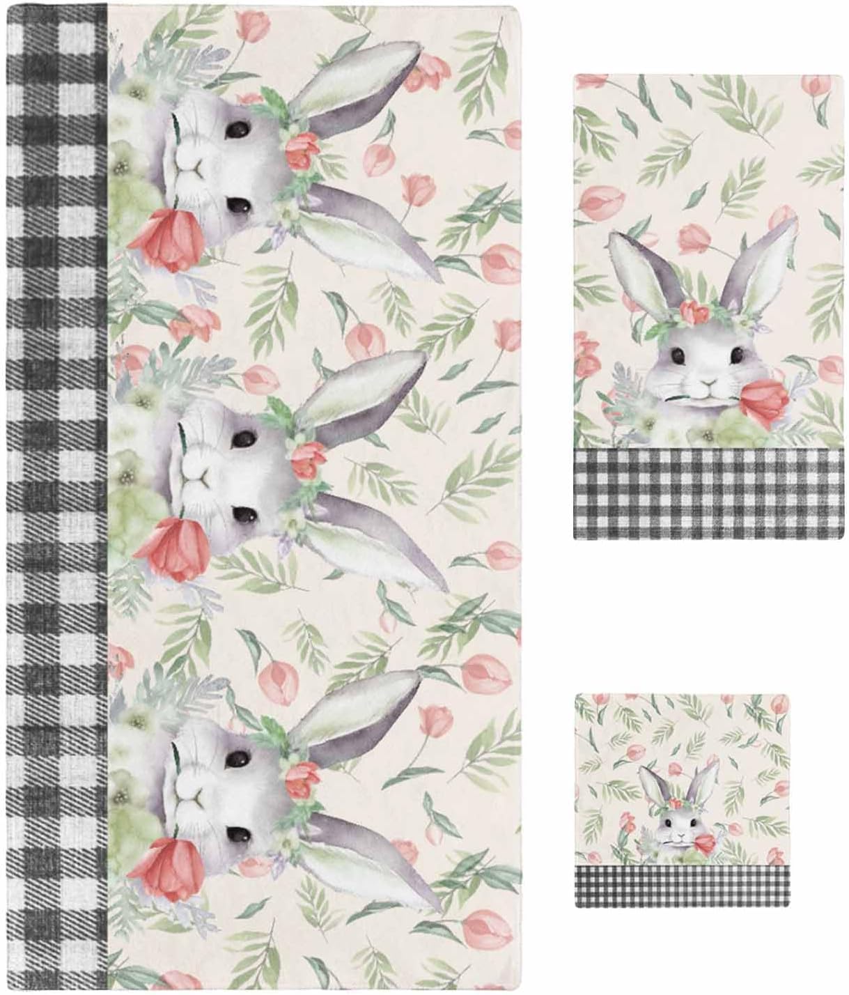 ZOE GARDEN Easter Bunny Towel Set 3-PC 1