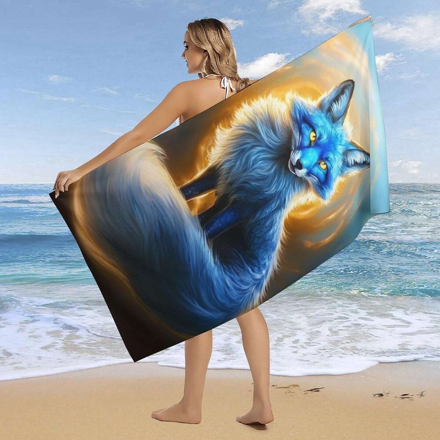 4SEE Extra Large Velvet Beach Towels for Women and Men