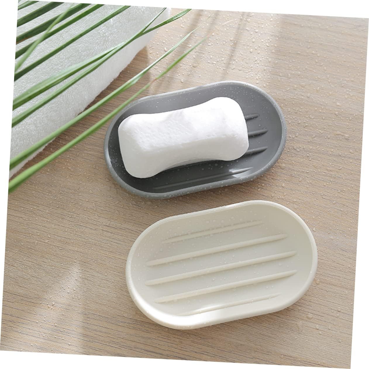 BUGUUYO Oval Soap Dish for Bathroom and Shower