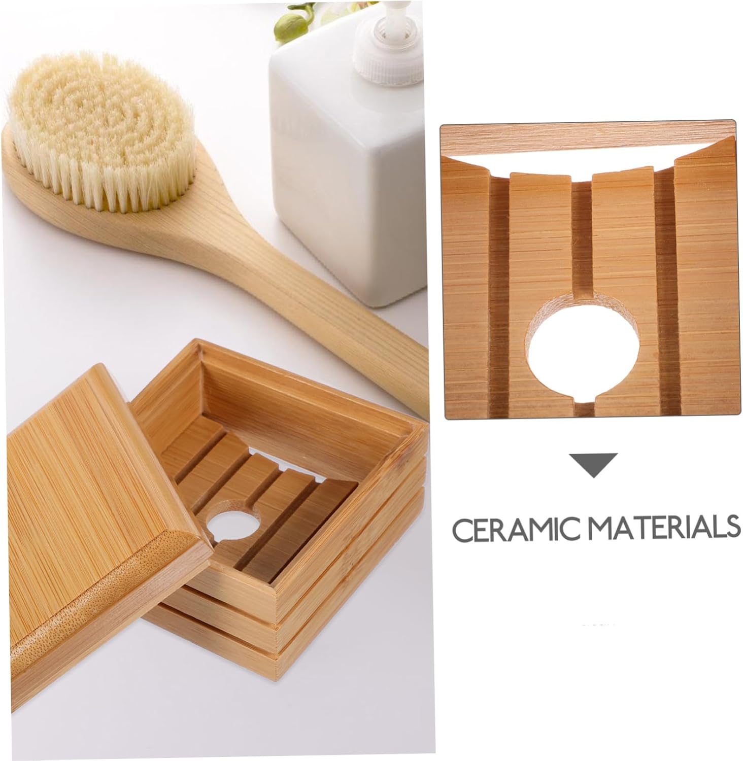 TINEASUR Wood Soap Holder for Bathroom and Kitchen
