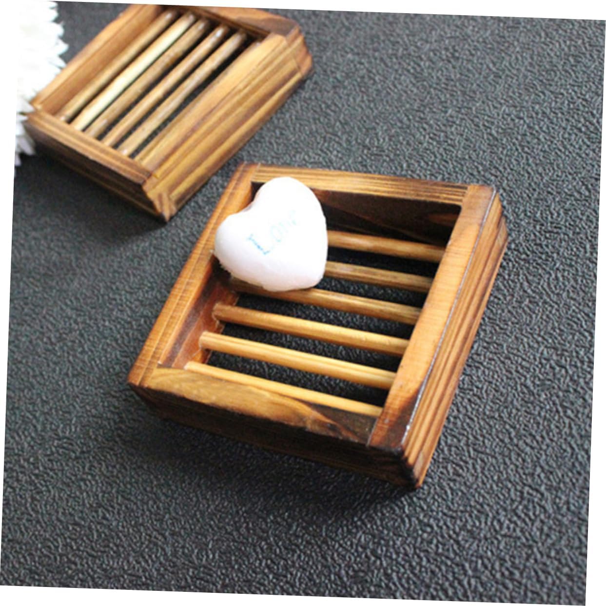 Unomor Wooden Soap Dish Hollow Design Sturdy Odorless