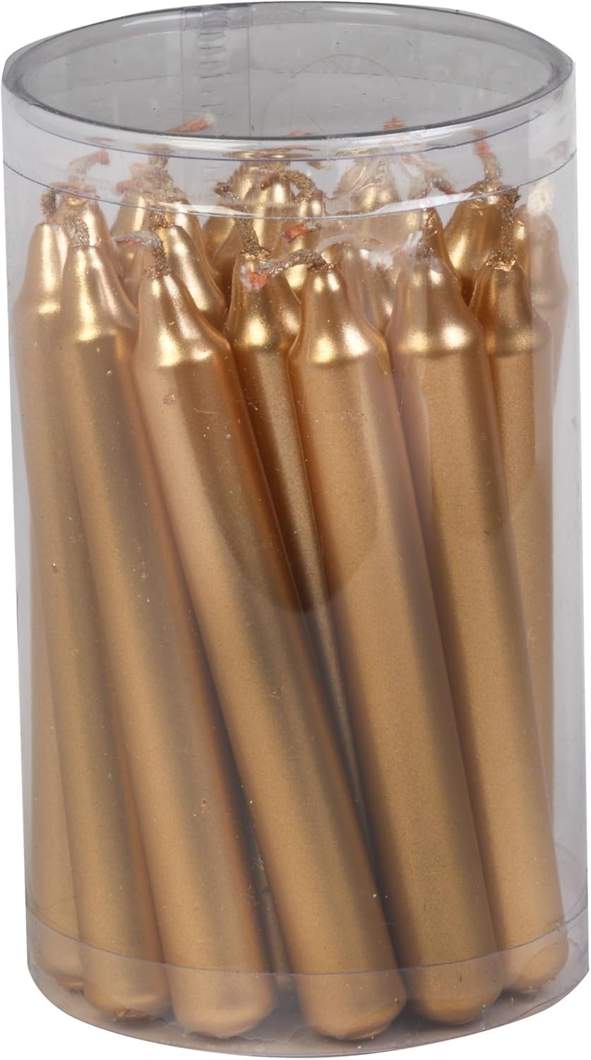 Biedermann Sons 20-Pack Gold Metallic Chime Candles